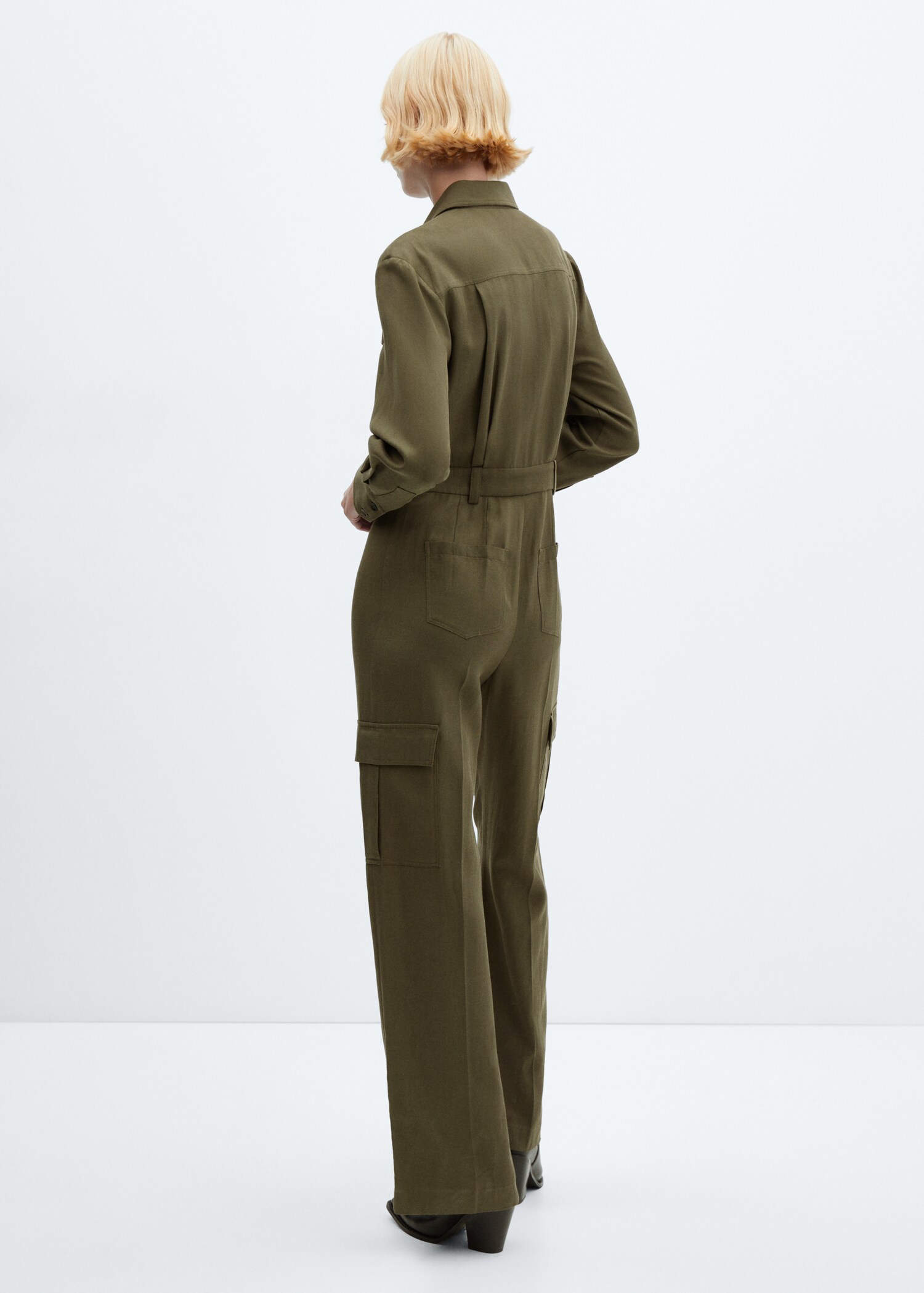 Katoenen jumpsuit met zakken - Achterkant van het artikel
