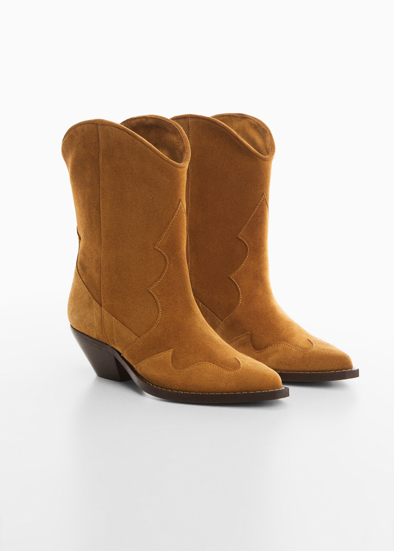 Suede cowboy ankle boots - Medium plane