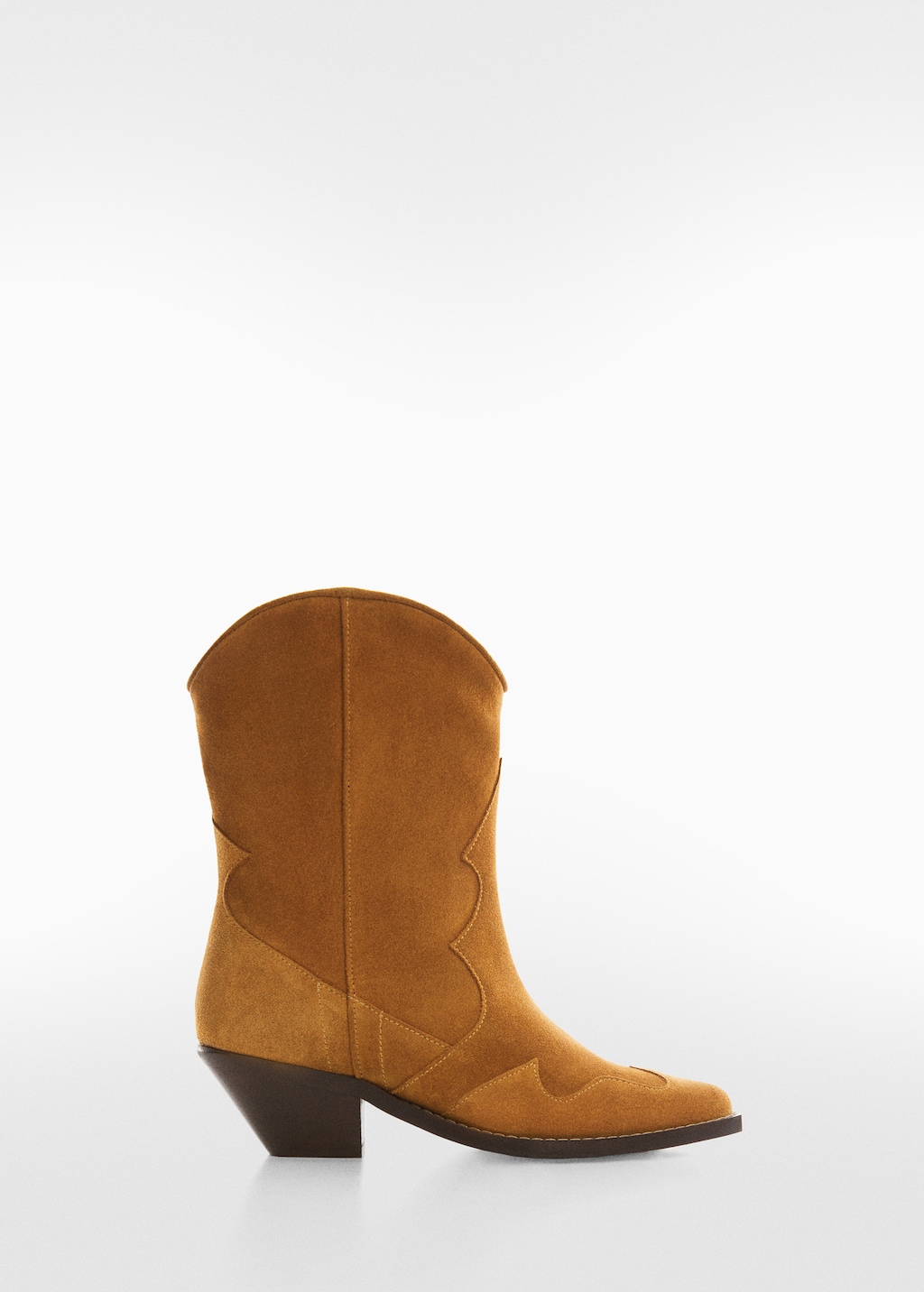 Suede cowboy ankle boots