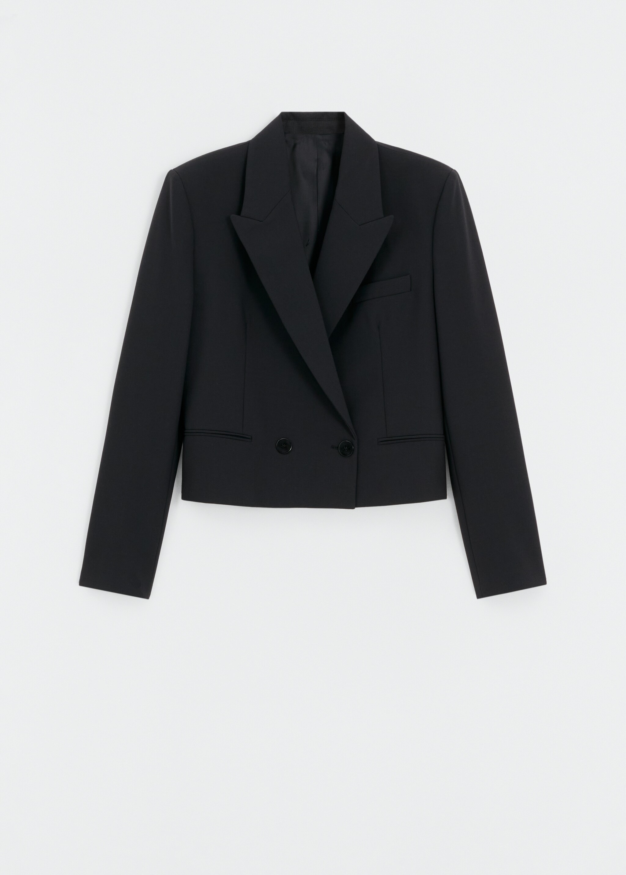 Yakalı crop blazer ceket - Modelsiz ürün