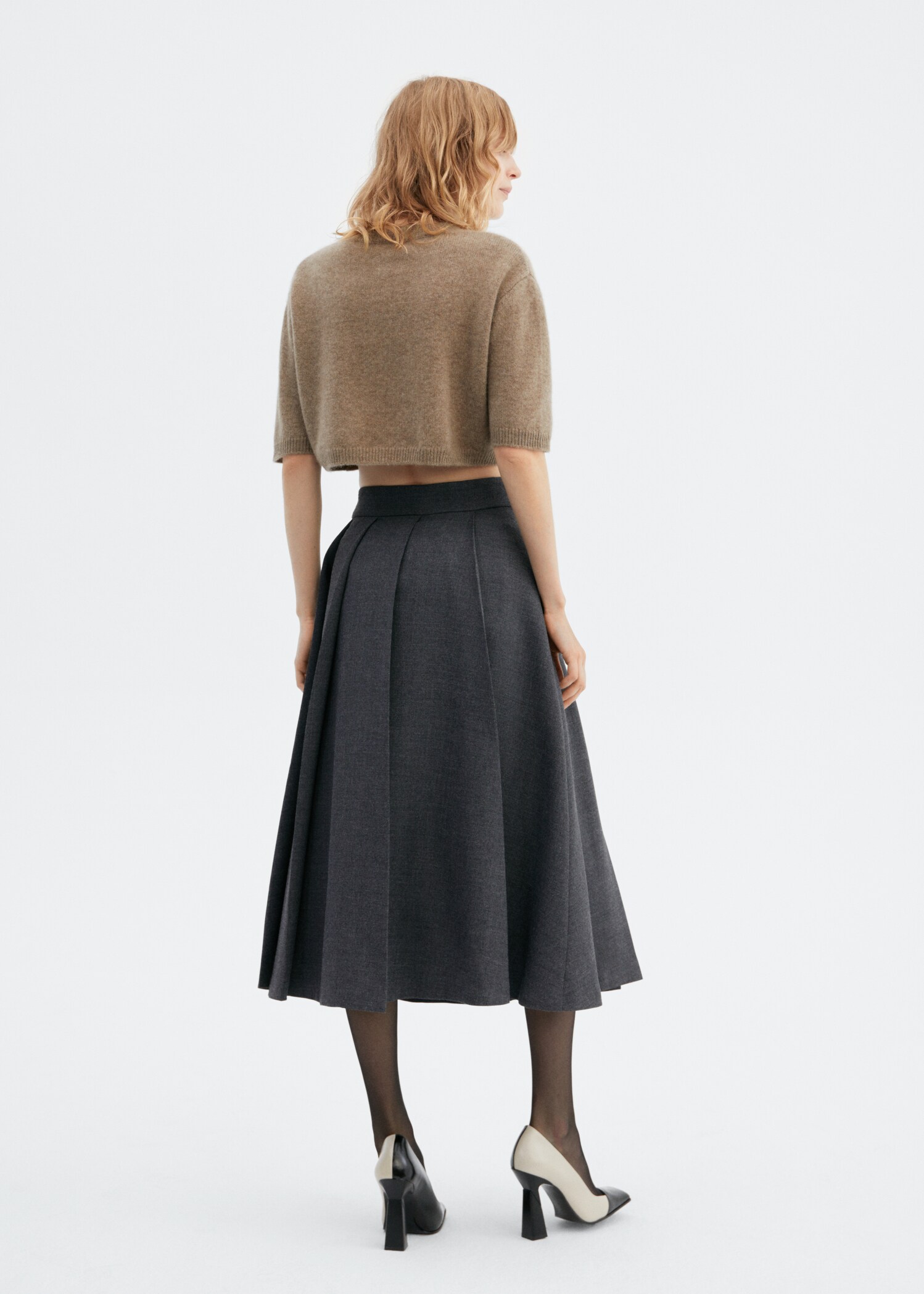 Pleated midi skirt - Reverse of the article