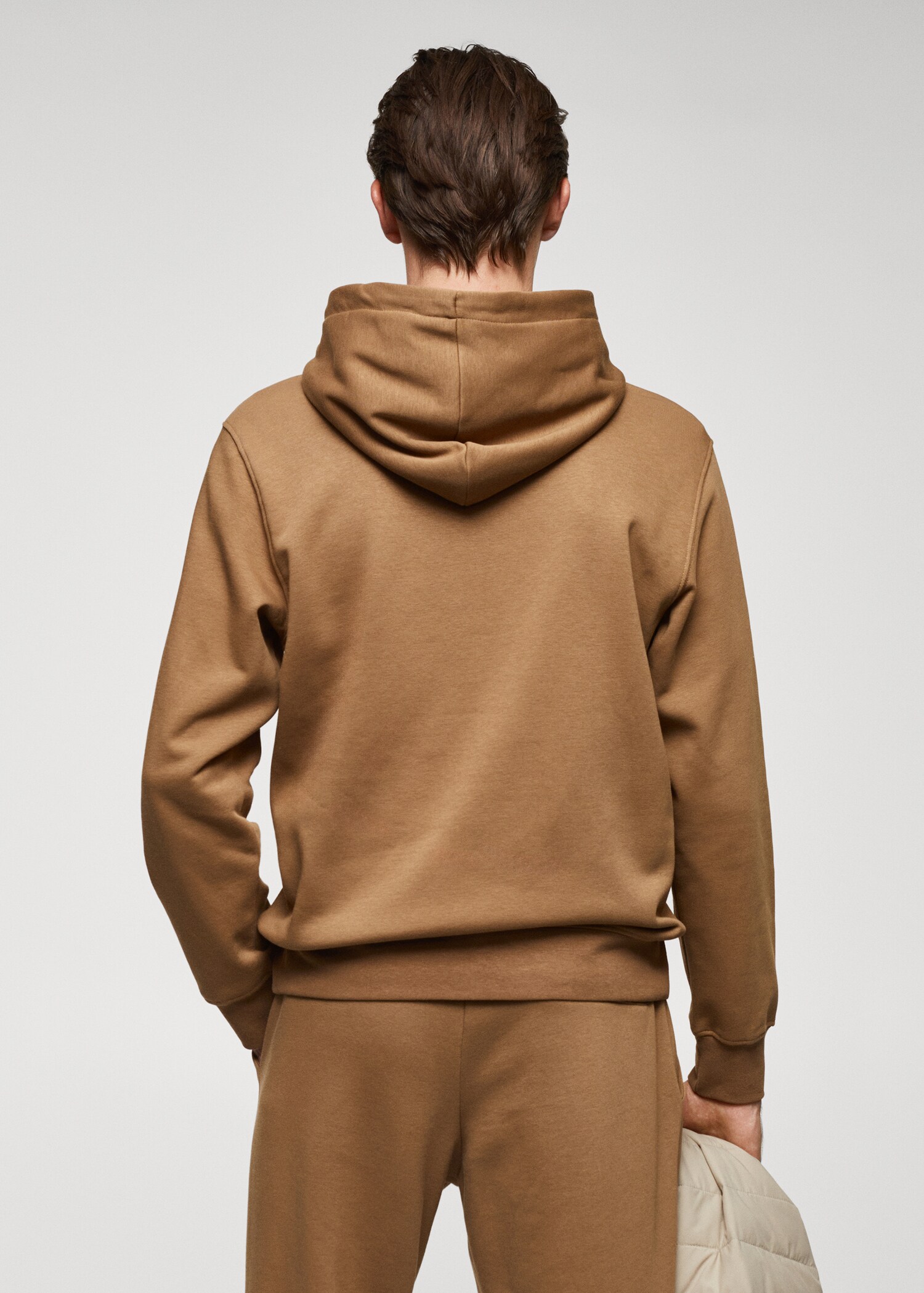 Sweat-shirt coton poche kangourou capuche - Verso de l’article