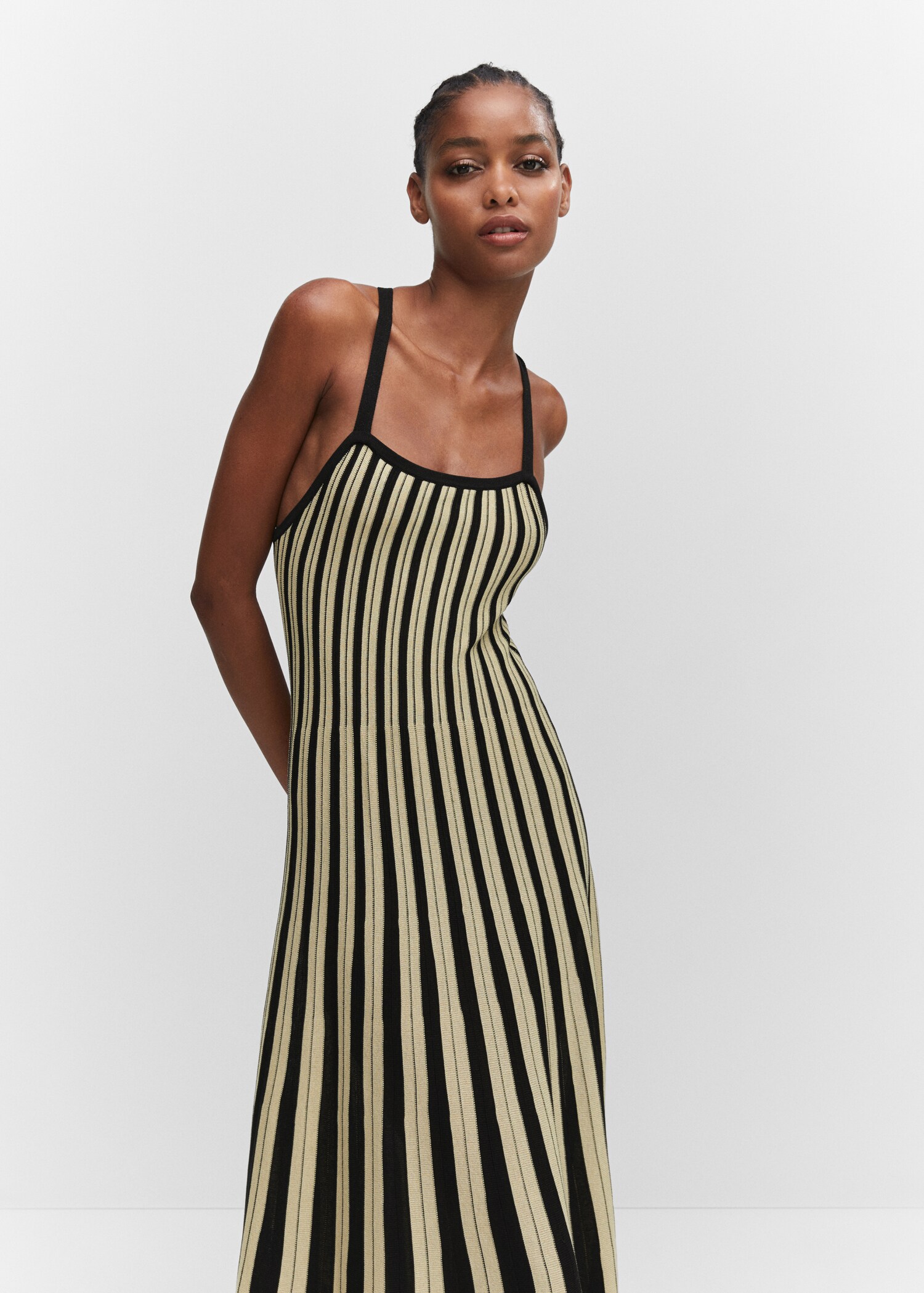 Striped jersey dress - Medium plane