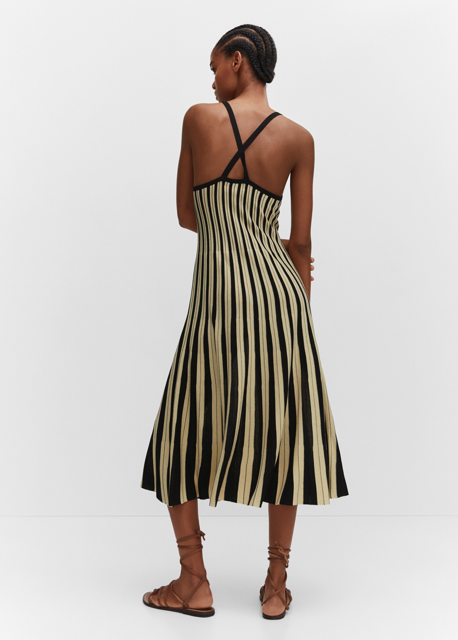 Striped jersey dress - Reverse of the article