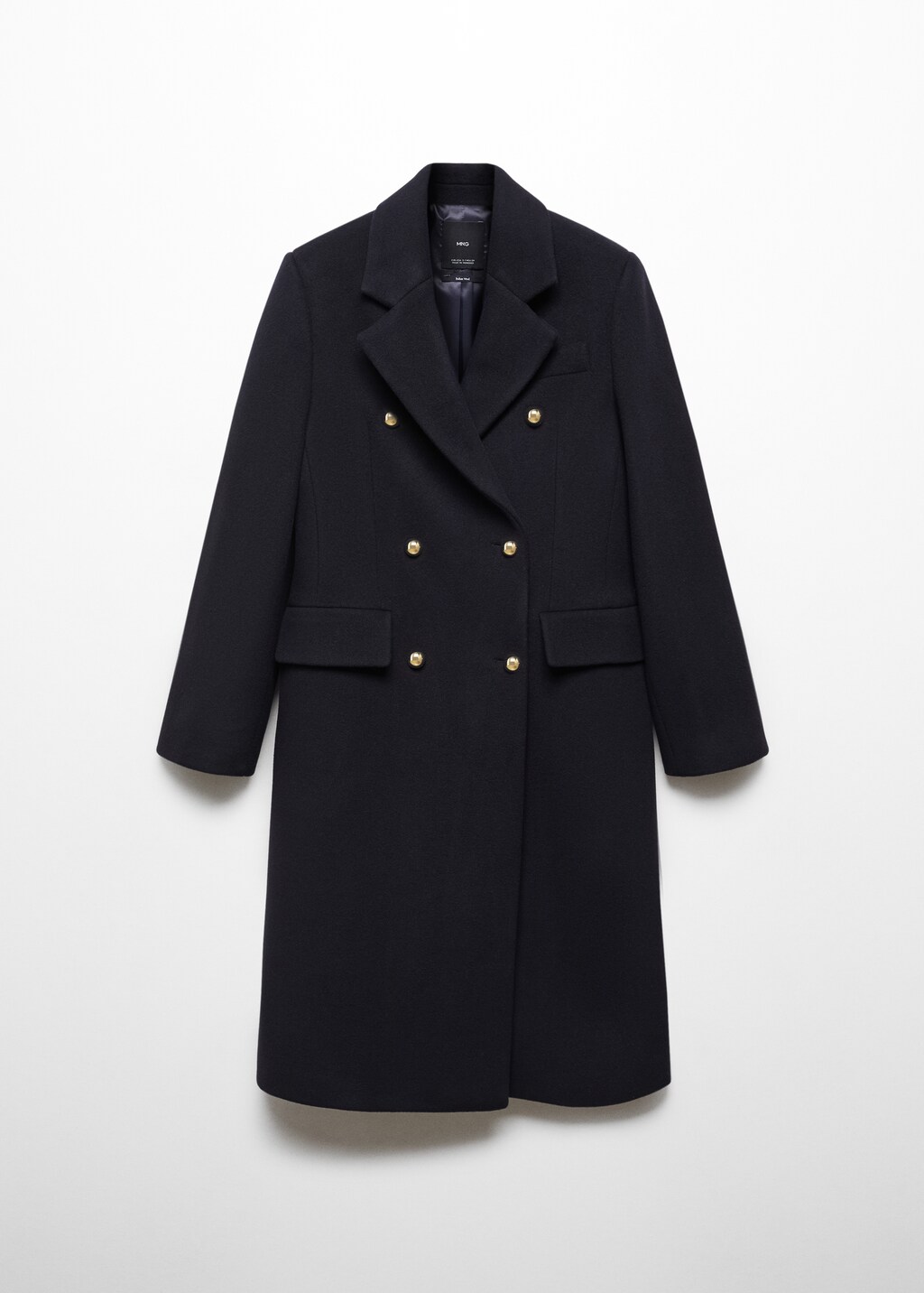 Wool double-breasted coat with buttons - Women | MANGO China Wool double-breasted coat with buttons - Women | MANGO China