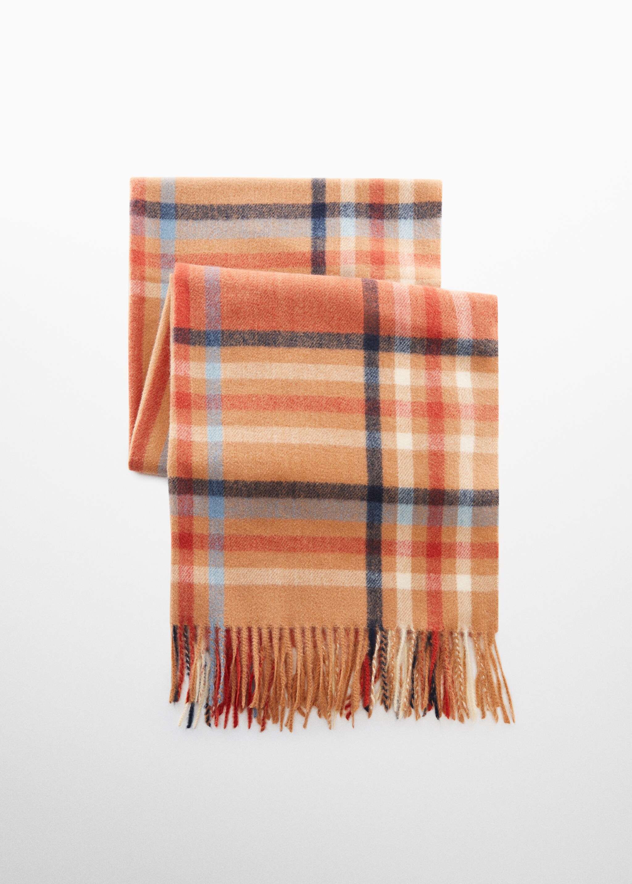 Fringed check scarf - Article without model