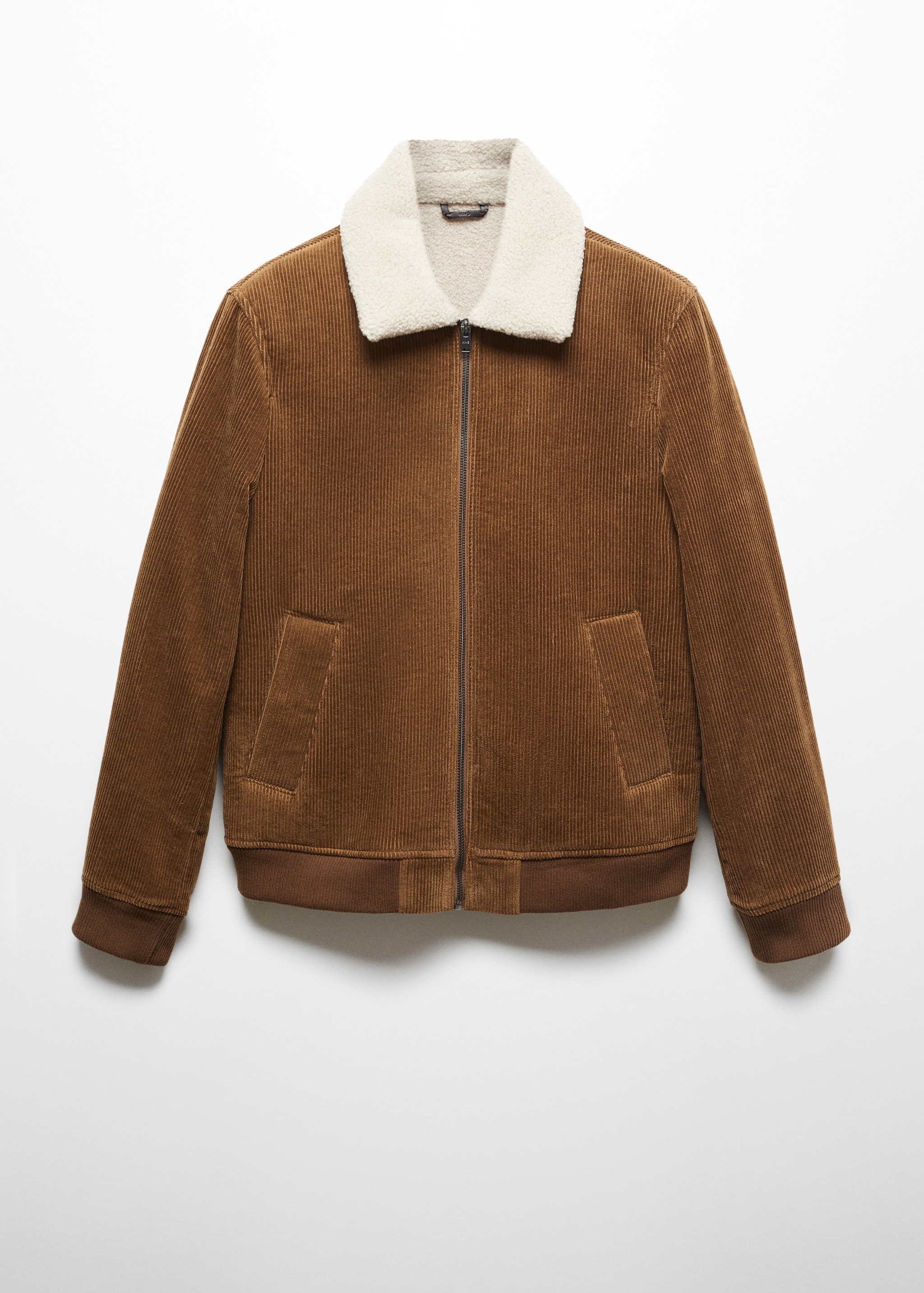 Corduroy jacket with shearling-effect lining Men MANGO Niger