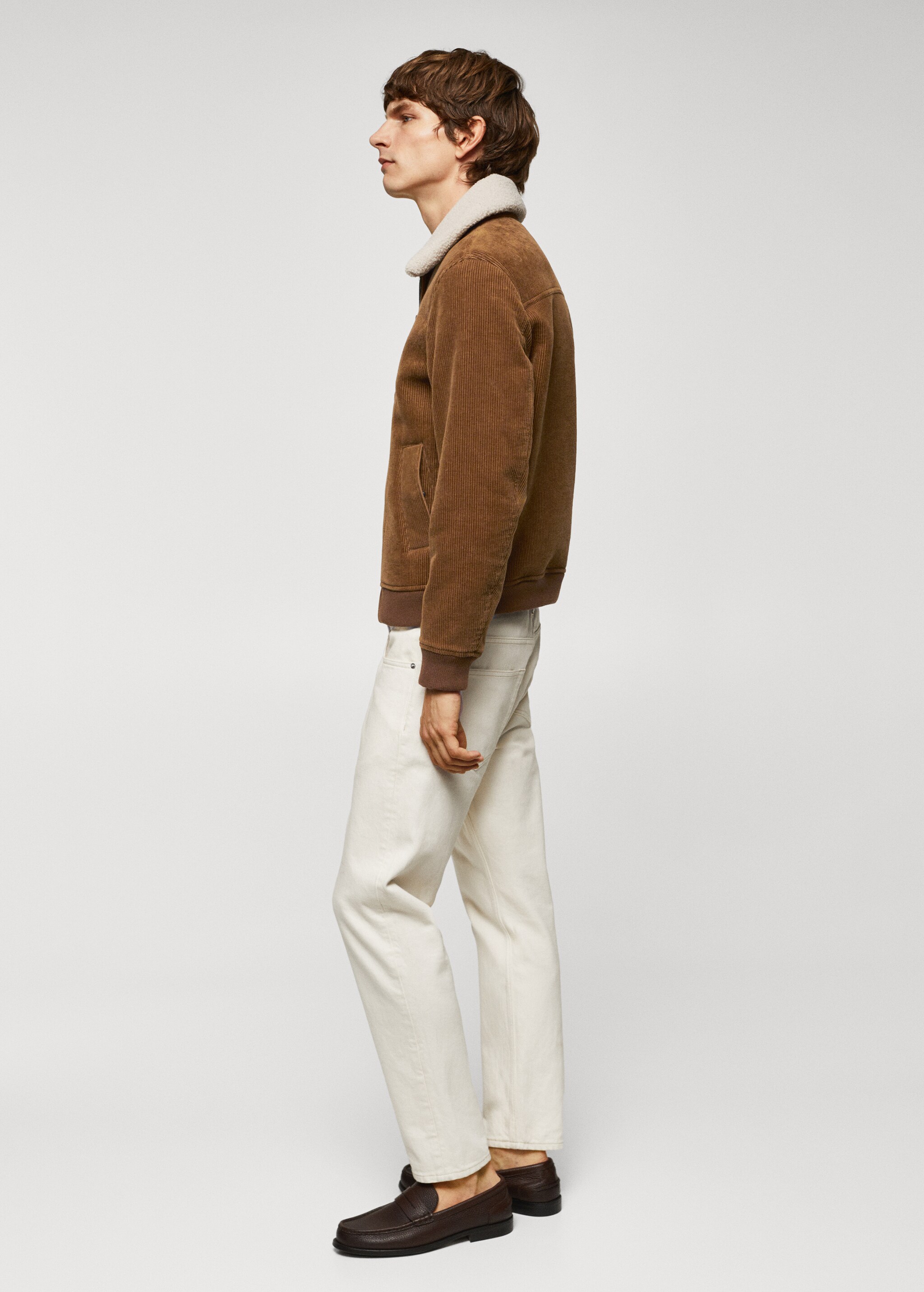 Faux shearling inner corduroy jacket - Details of the article 2