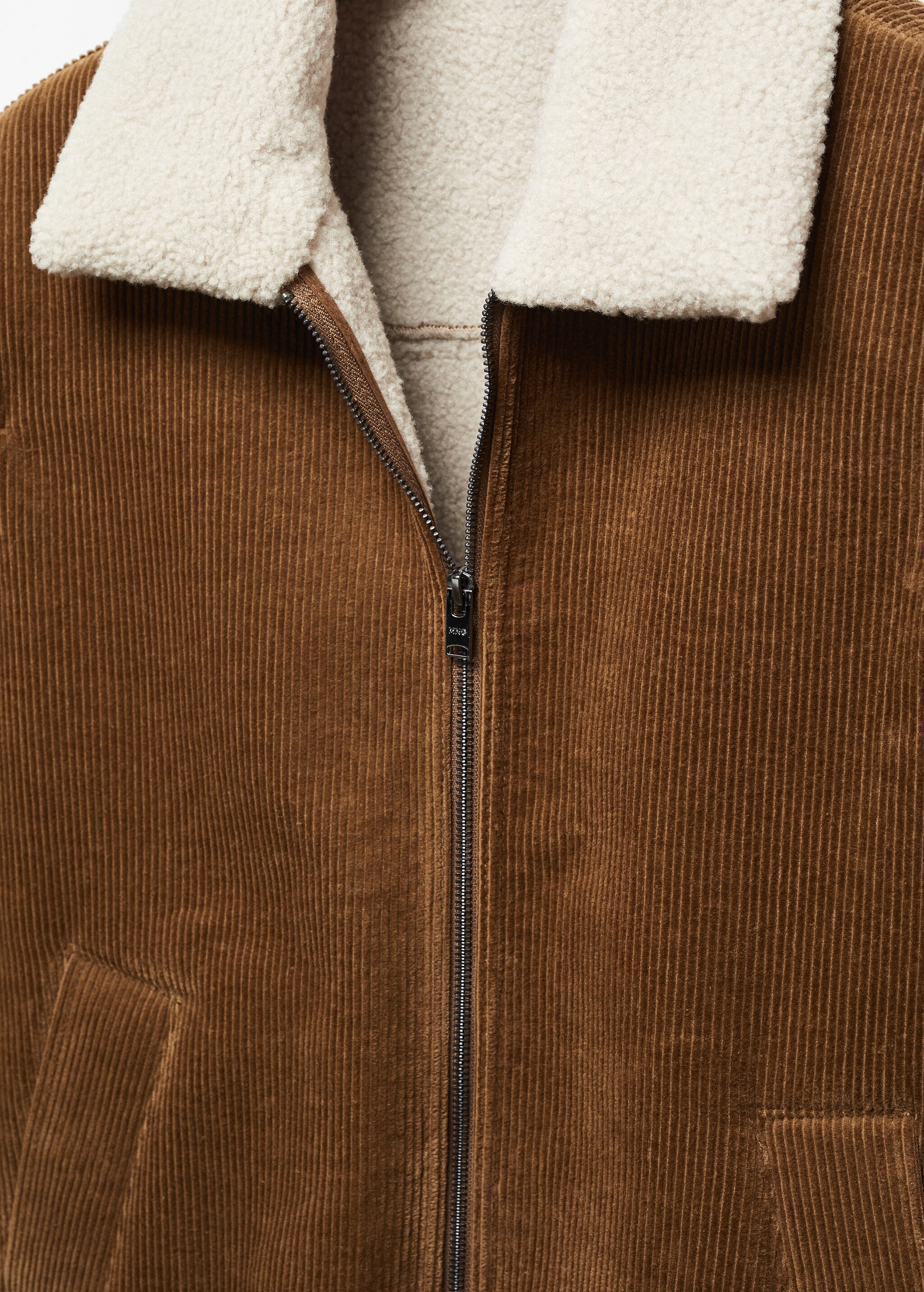 Faux shearling inner corduroy jacket - Details of the article 8