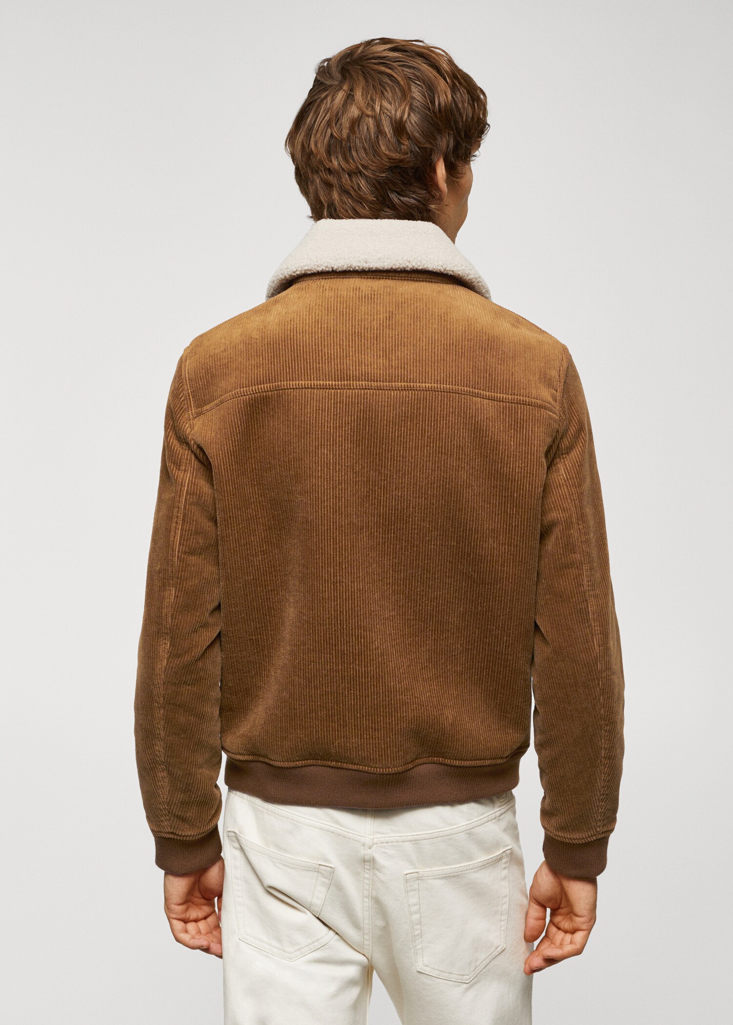 Faux shearling inner corduroy jacket - Reverse of the article