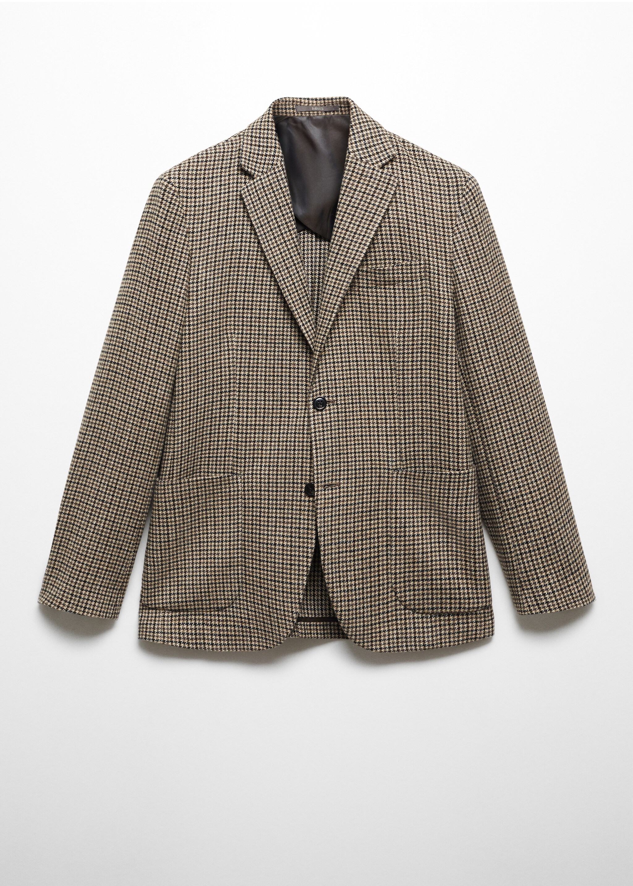 Wool slim-fit houndstooth jacket - Article without model