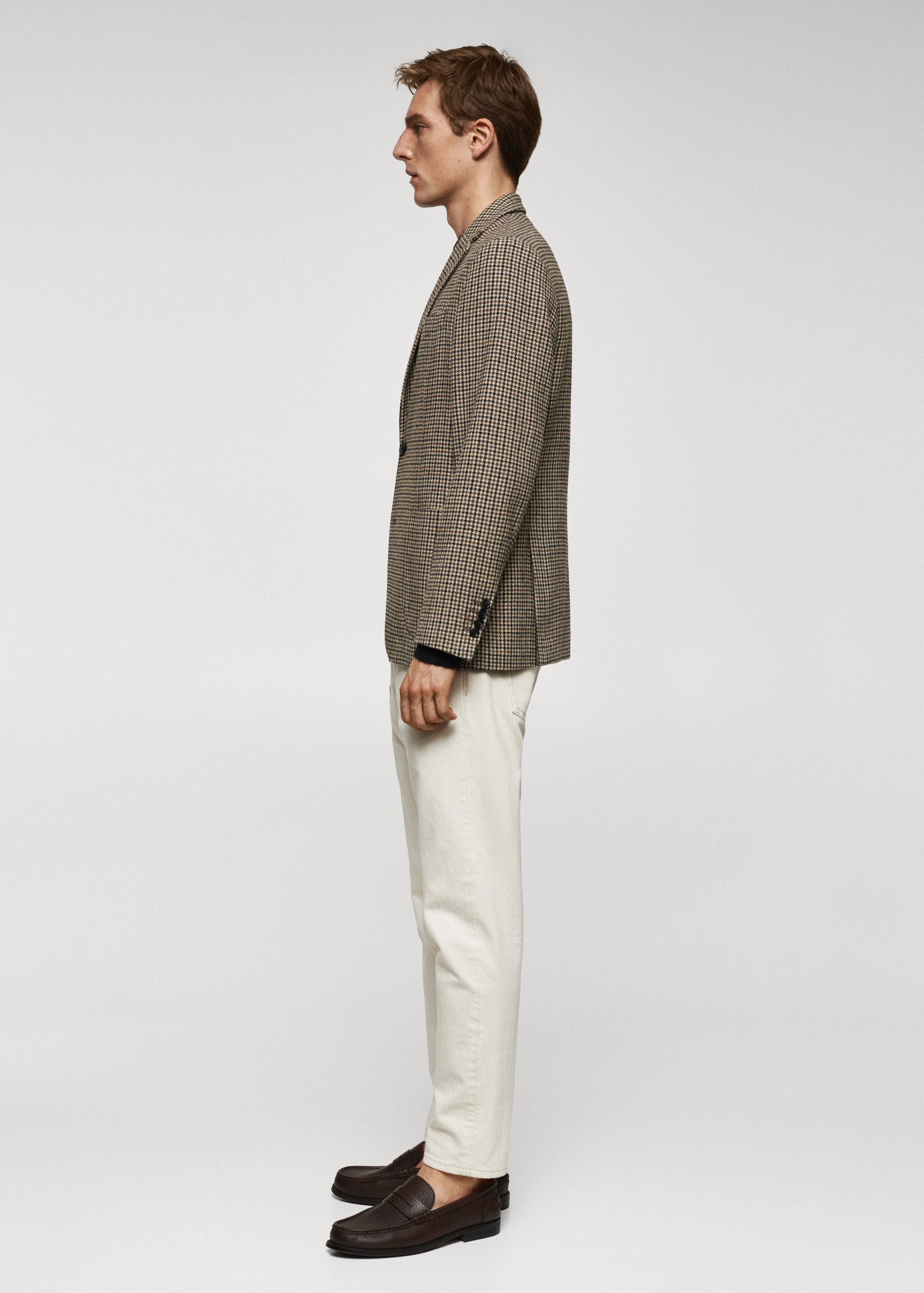 Wool slim-fit houndstooth jacket - Details of the article 2