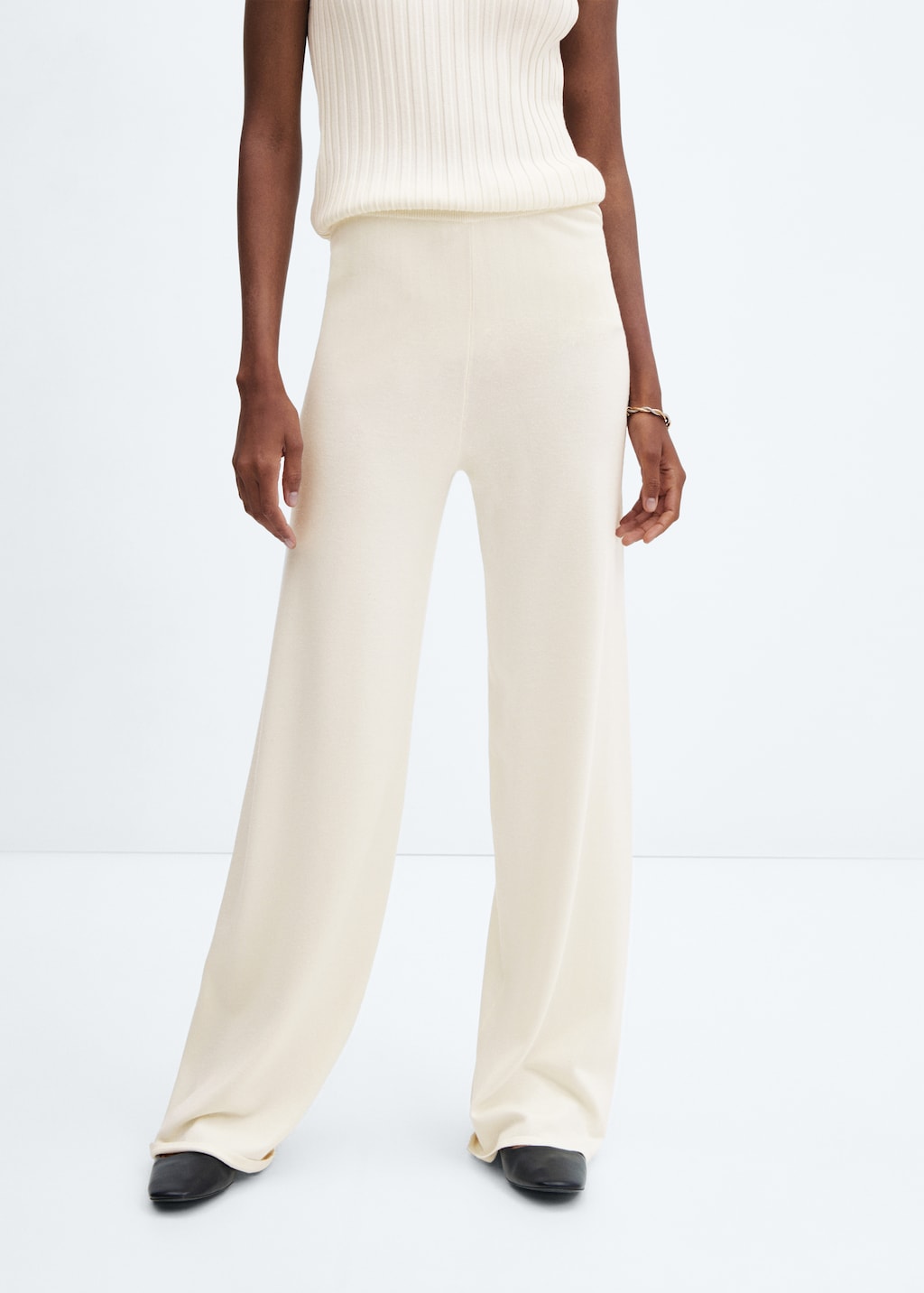 Pantalon maille coton lin