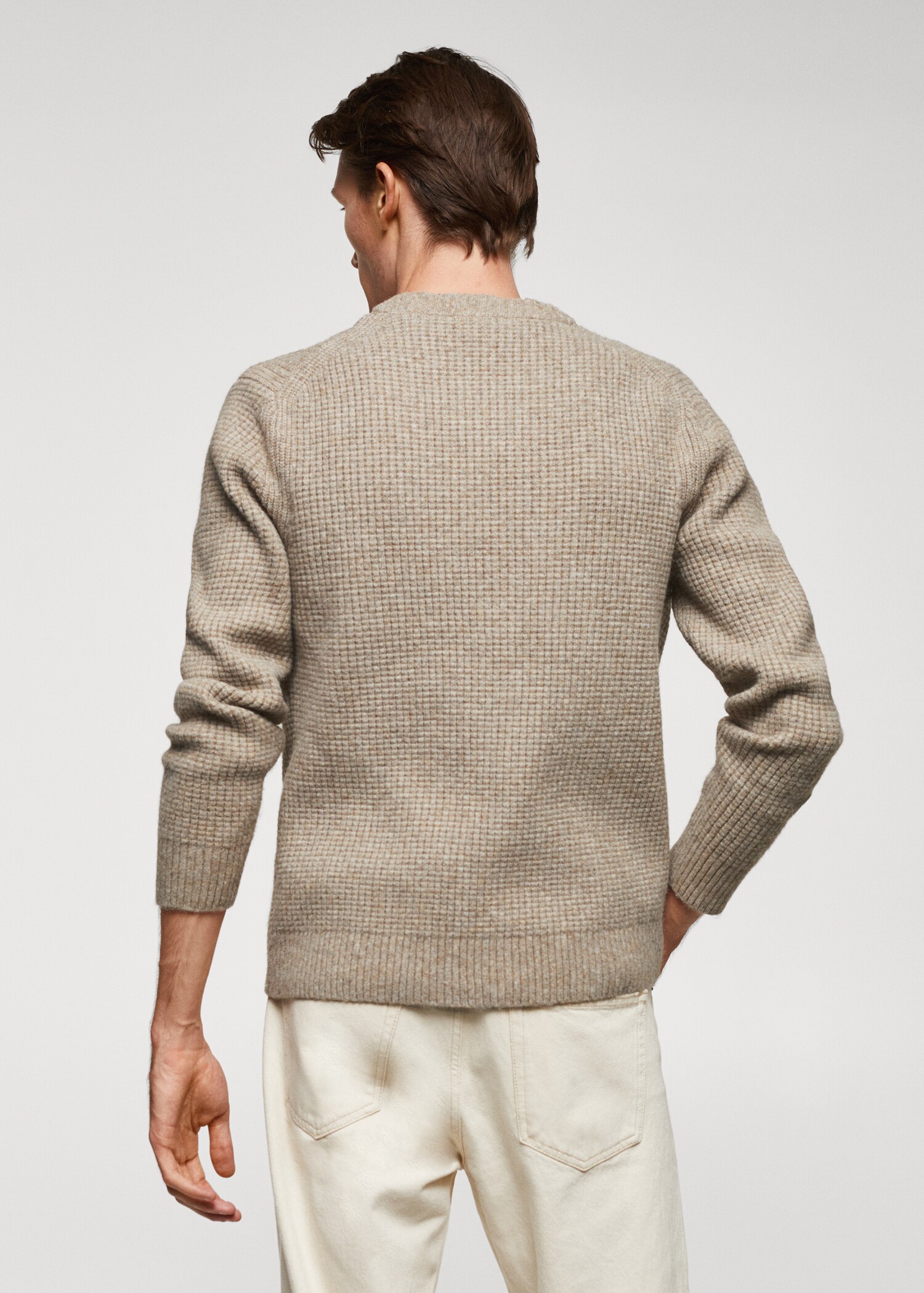 Cardigan structuré laine mélangée - Verso de l’article