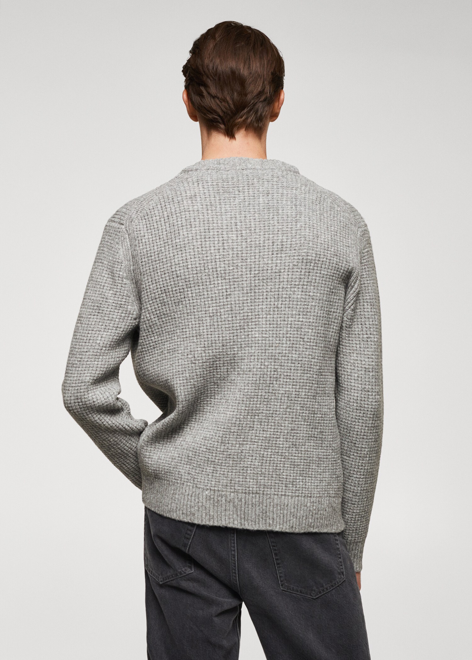 Cardigan structuré laine mélangée - Verso de l’article