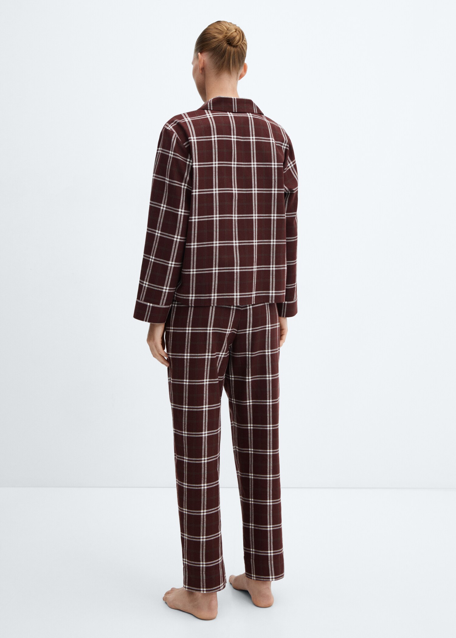 Pantalón pijama cuadros franela - Reverso del artículo