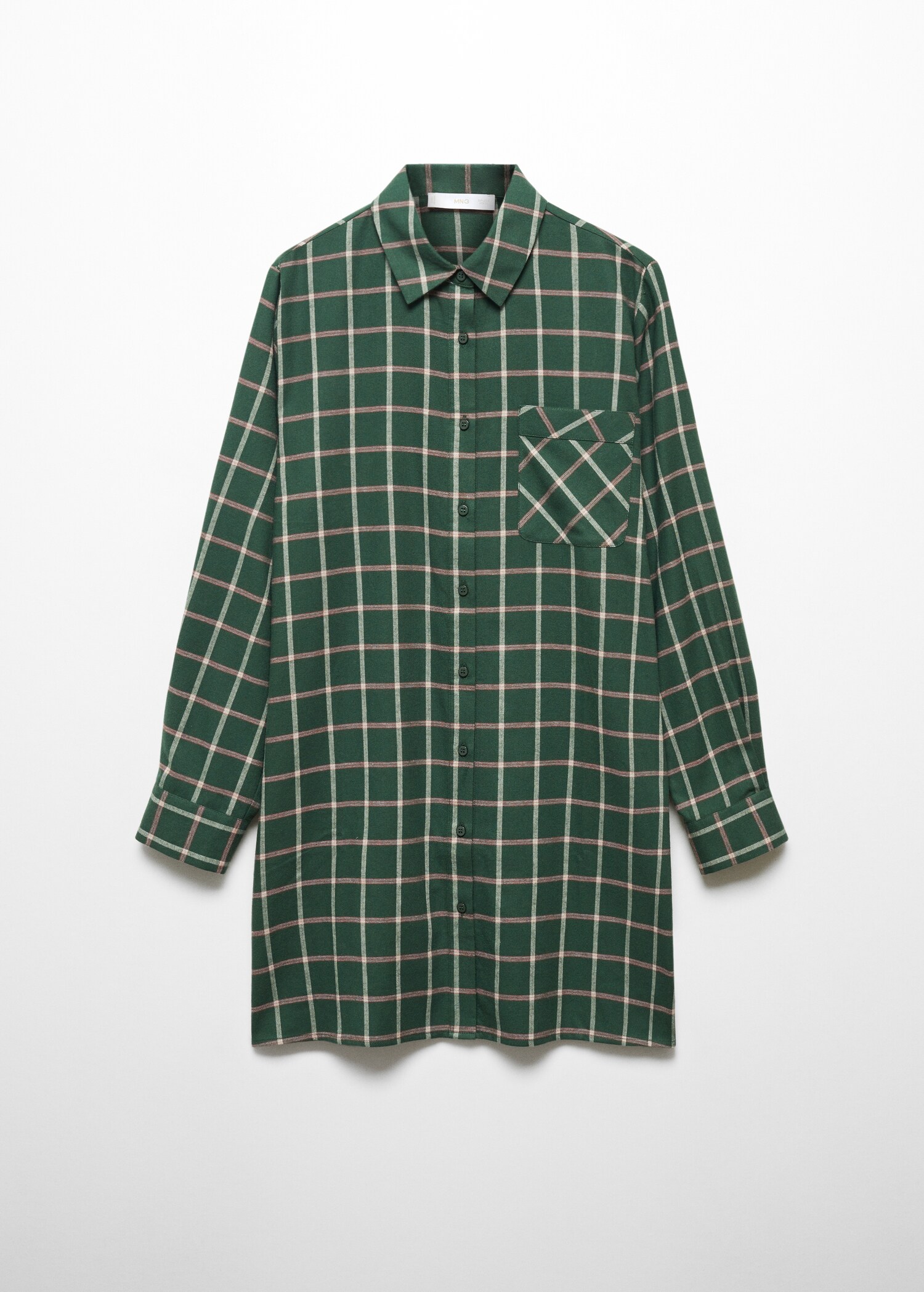 Flanel kareli gecelik - Modelsiz ürün