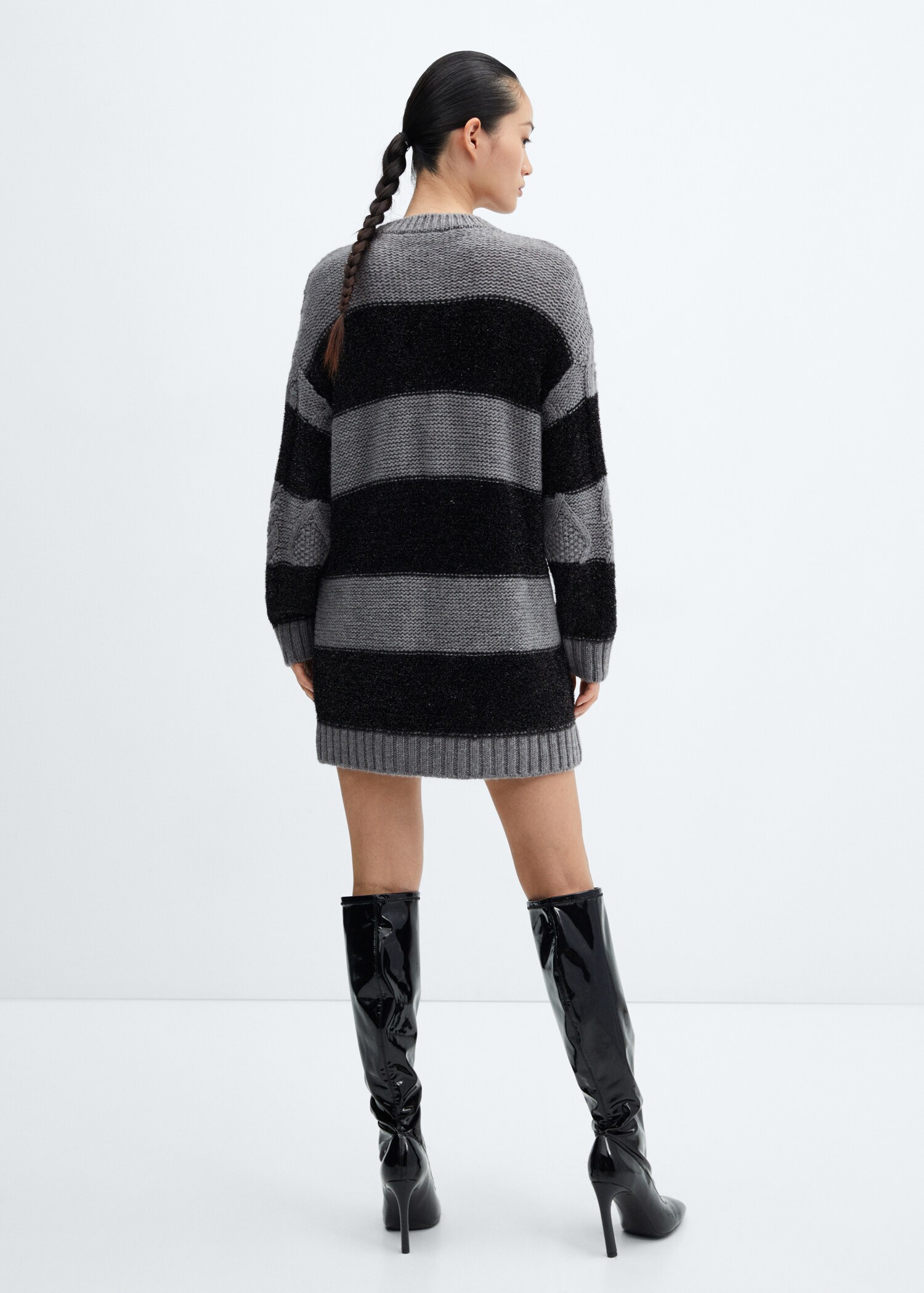 Striped sweater dress - Reverse of the article