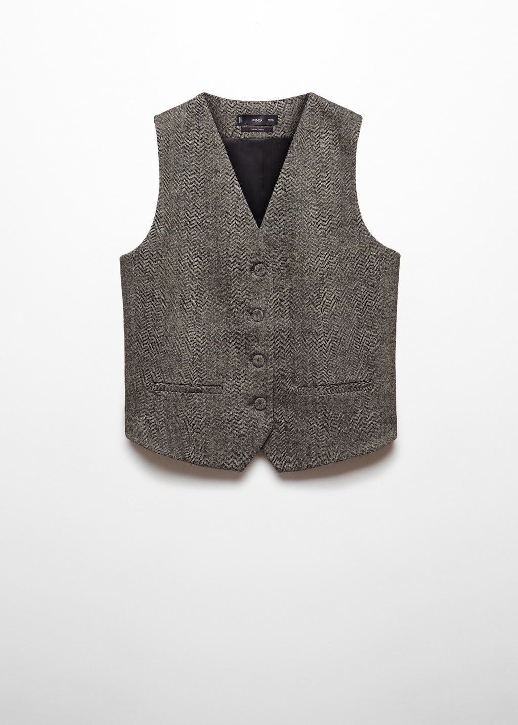 Check wool-blend suit vest - Women | MANGO USA