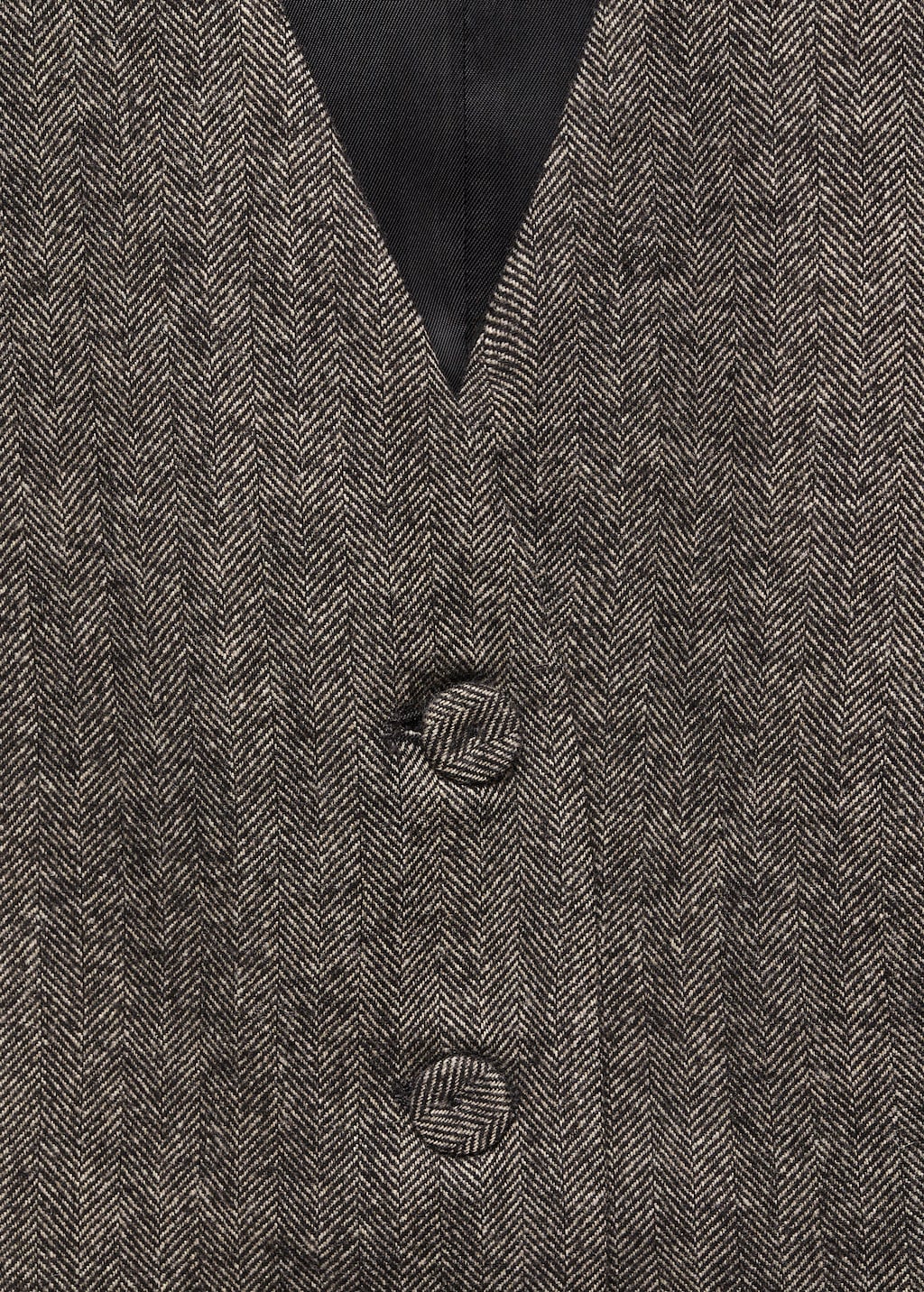 Check wool-blend suit vest