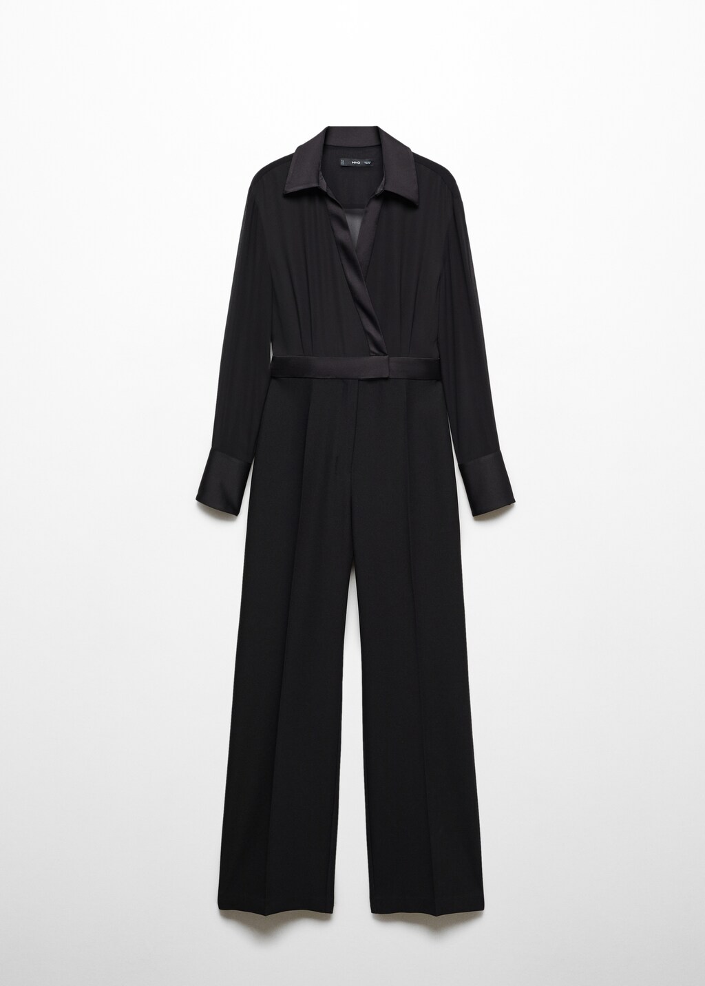 Long jumpsuit with shirt collar - Women | MANGO China