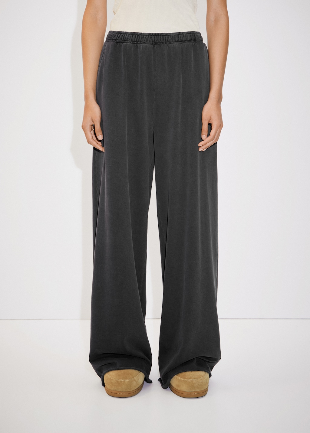 Cotton wideleg trousers Women MANGO Montenegro