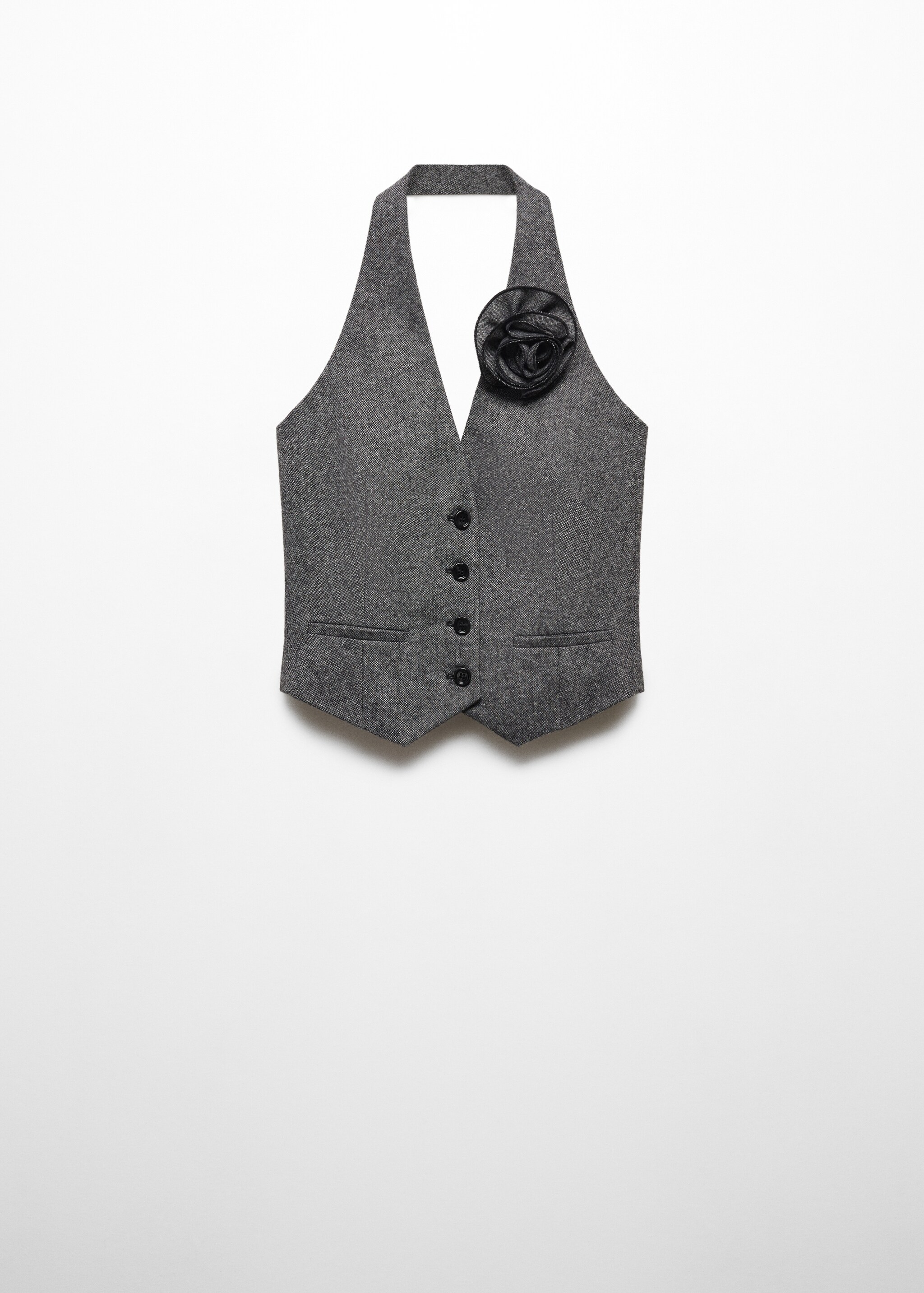 Check wool-blend suit waistcoat - Article without model