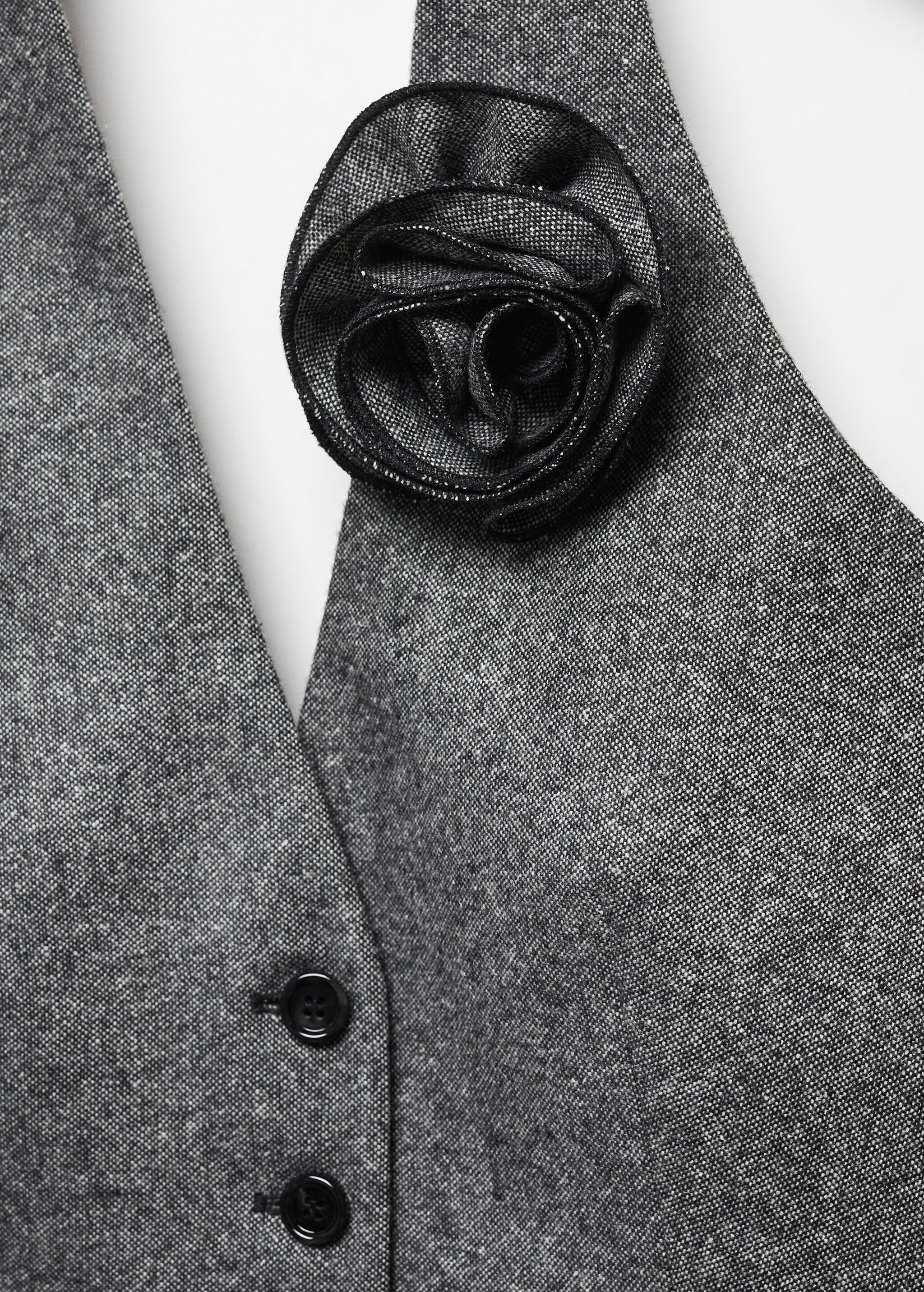 Check wool-blend suit waistcoat - Details of the article 8