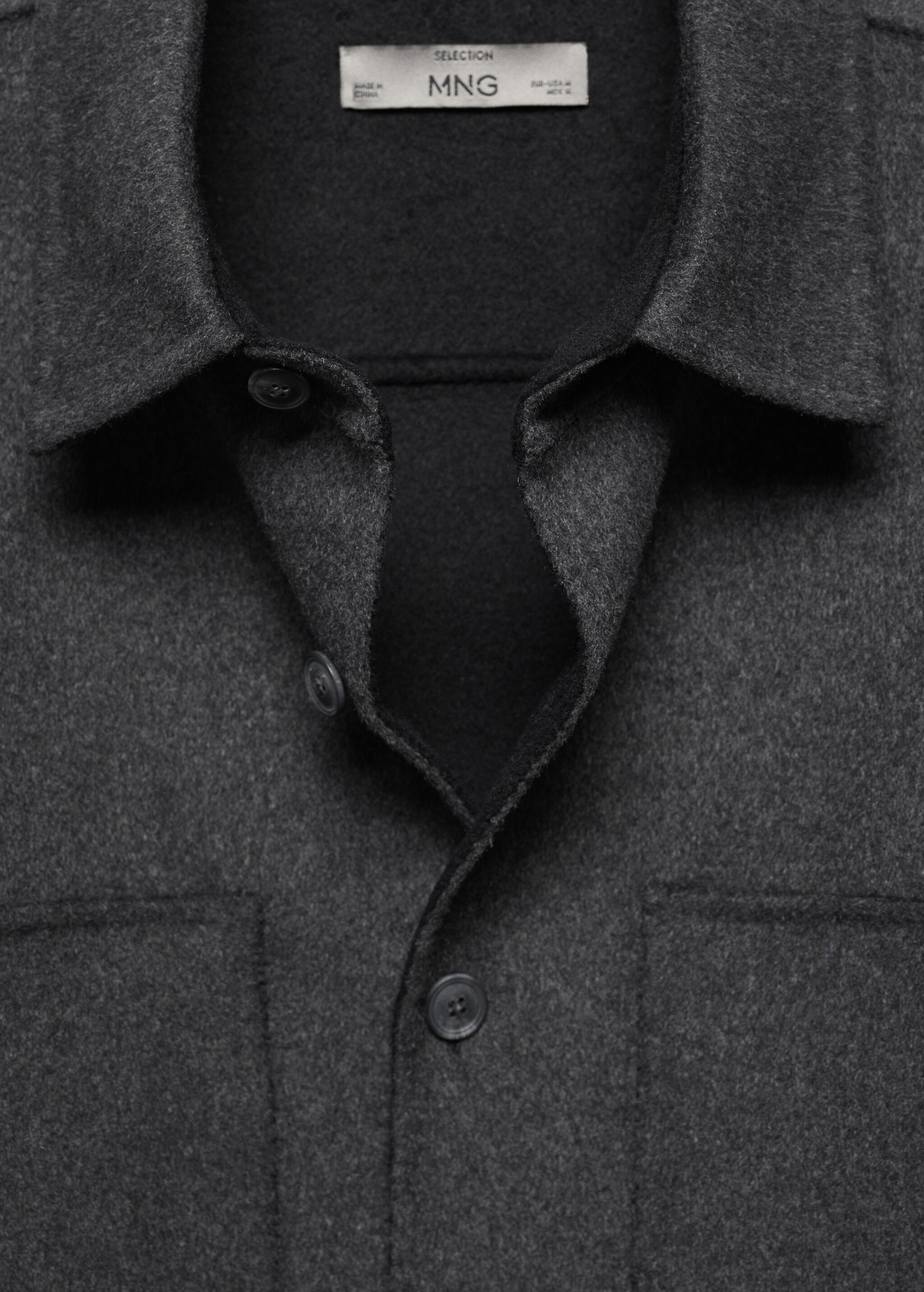 Doubleface-Overshirt aus Wolle mit Taschen - Detail des Artikels 8