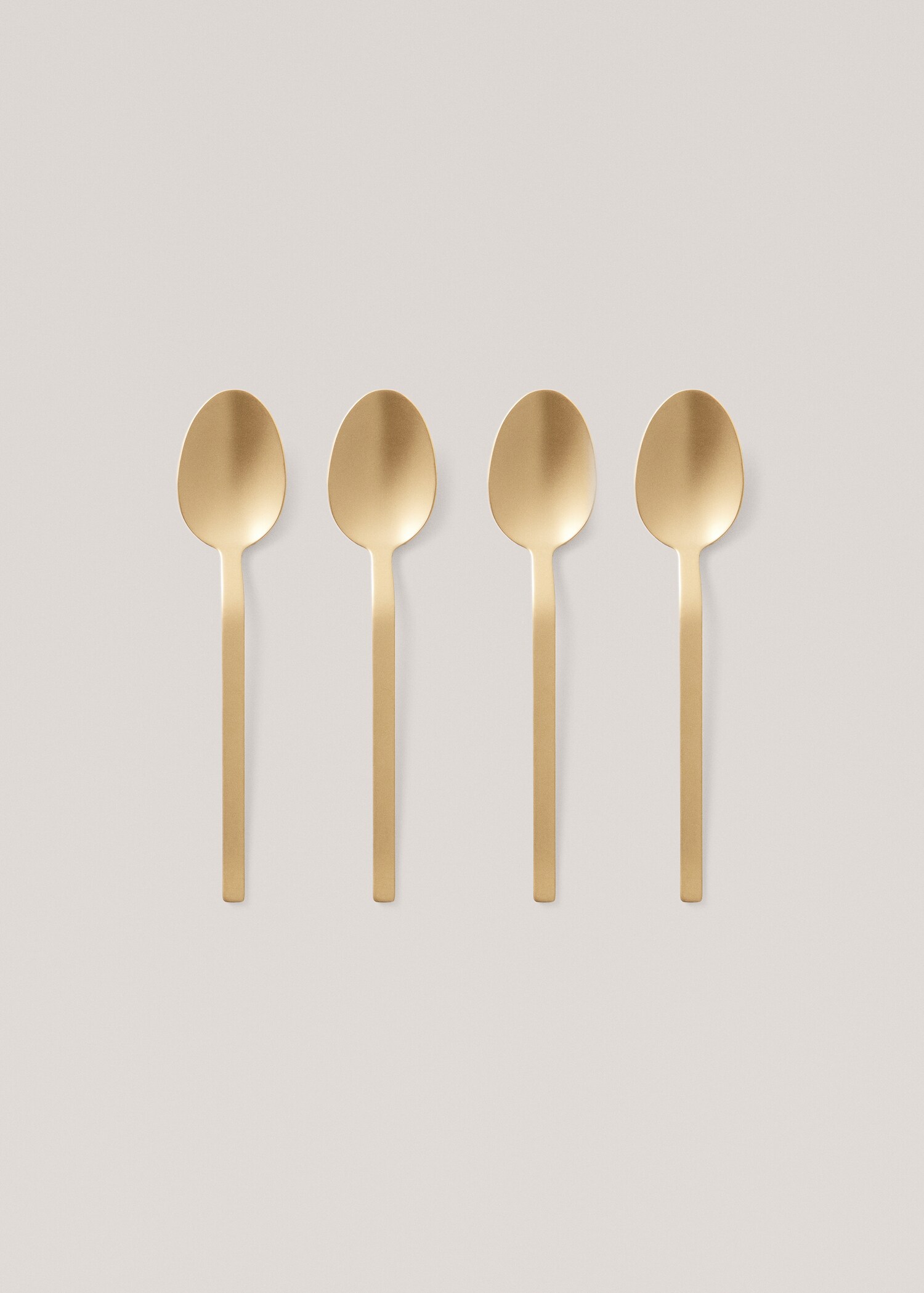 4-pack of 100% steel gold coffee spoons - Article without model