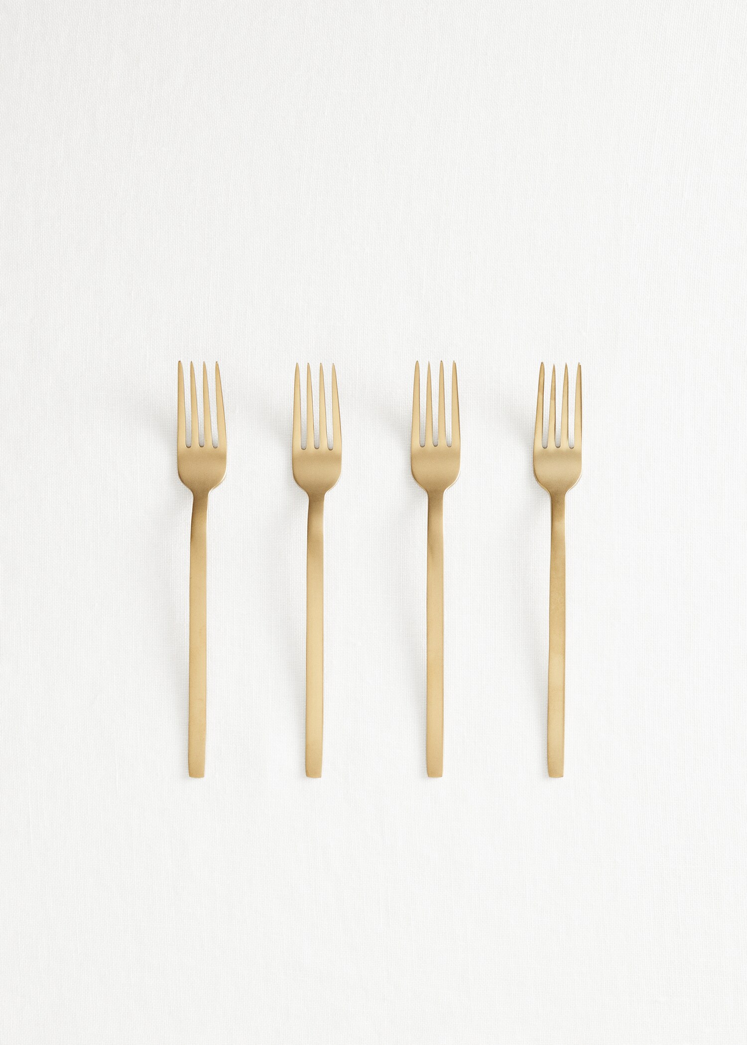 4er-Pack goldfarbene Dessertgabeln aus 100 % Stahl  - Detail des Artikels 7