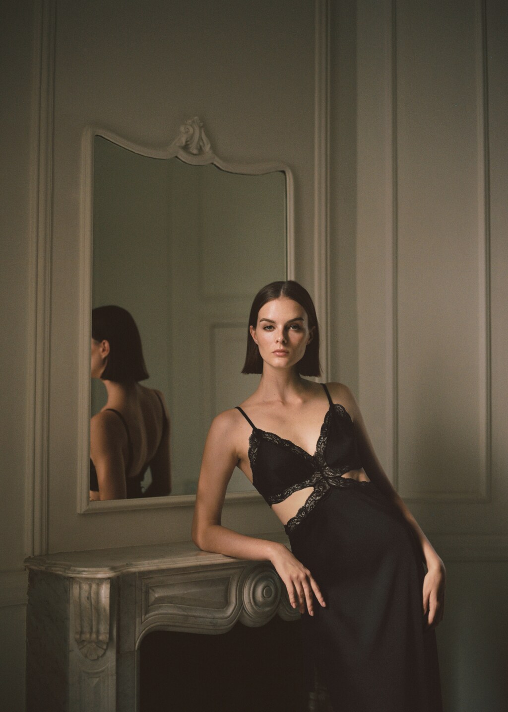 Robe style lingerie ouvertures Femme MANGO France La Reunion