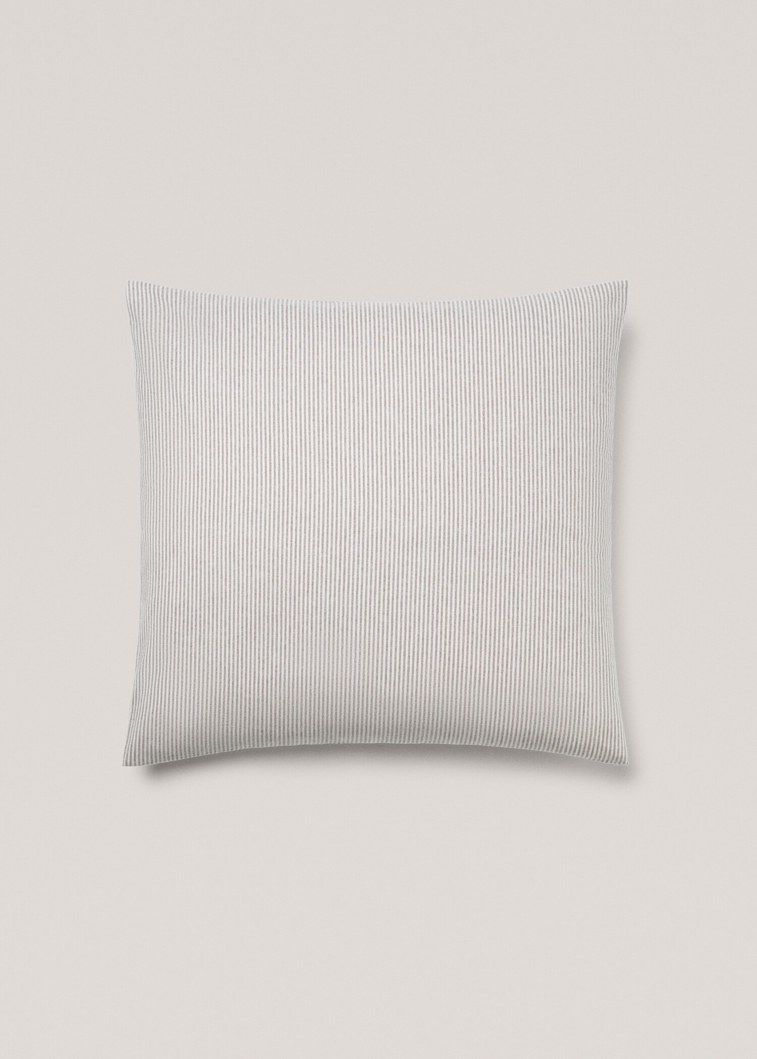 Striped flannel pillow case 60x60cm (Pack of 2) - Article without model