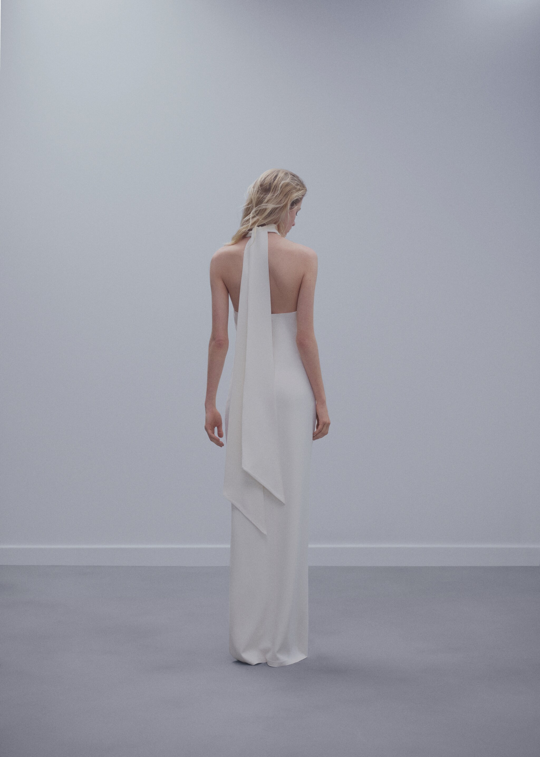 Vestido maxi flores abertura - Reverso del artículo