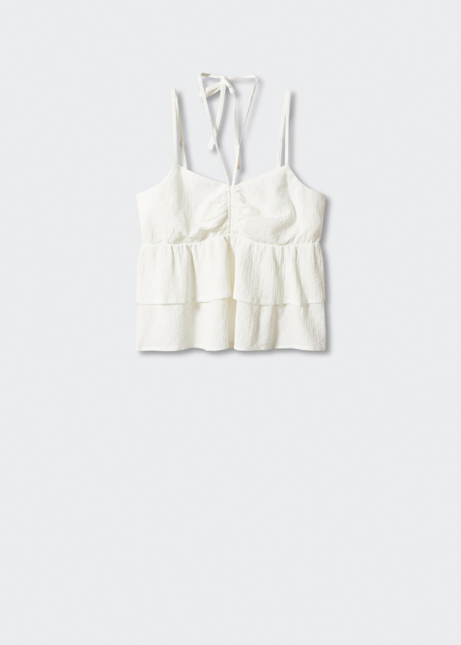 Хлопковый топ с воланами - Изделие без модели