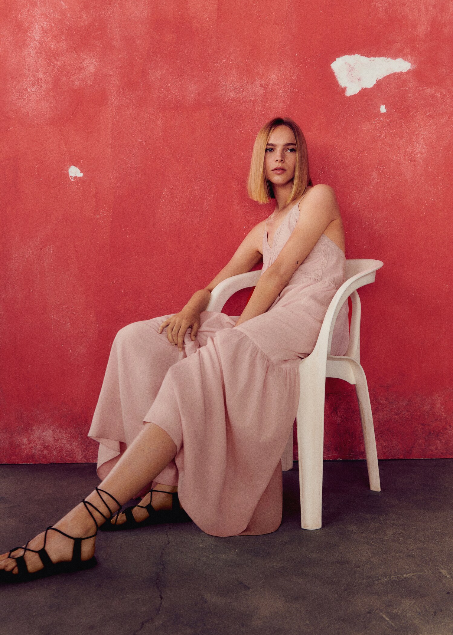 Maxi vestido detalles encaje - Detalle del artículo 7