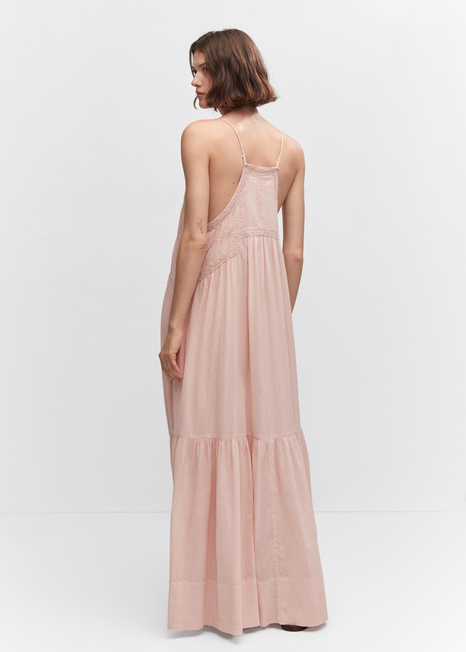 Maxi vestido detalles encaje - Reverso del artículo