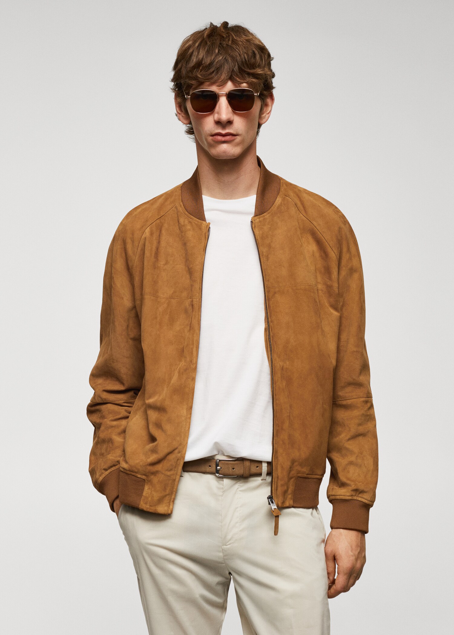Cazadora bomber piel - Plano medio