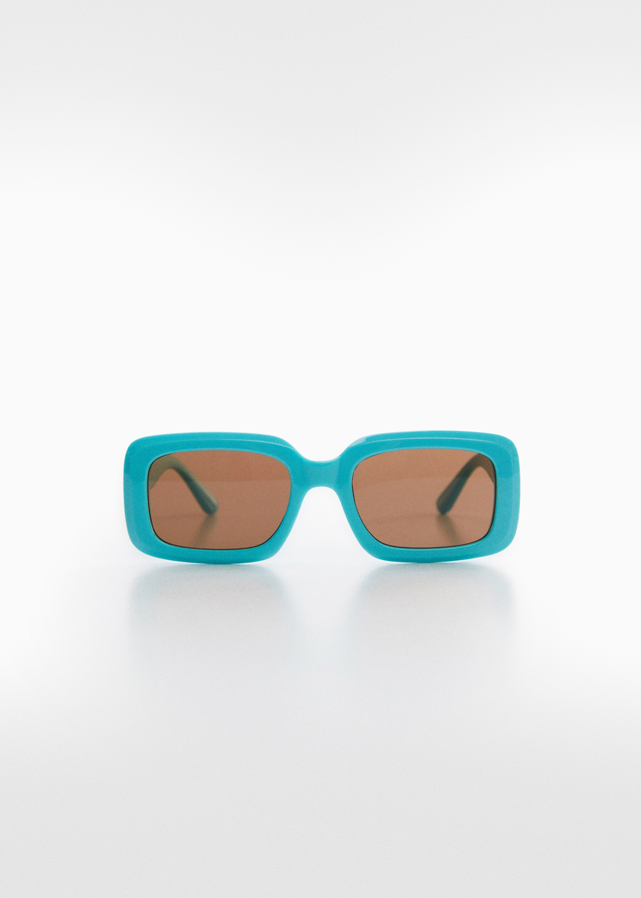 Rectangular sunglasses - Article without model, Turquoise. Ref: 57062503-00.