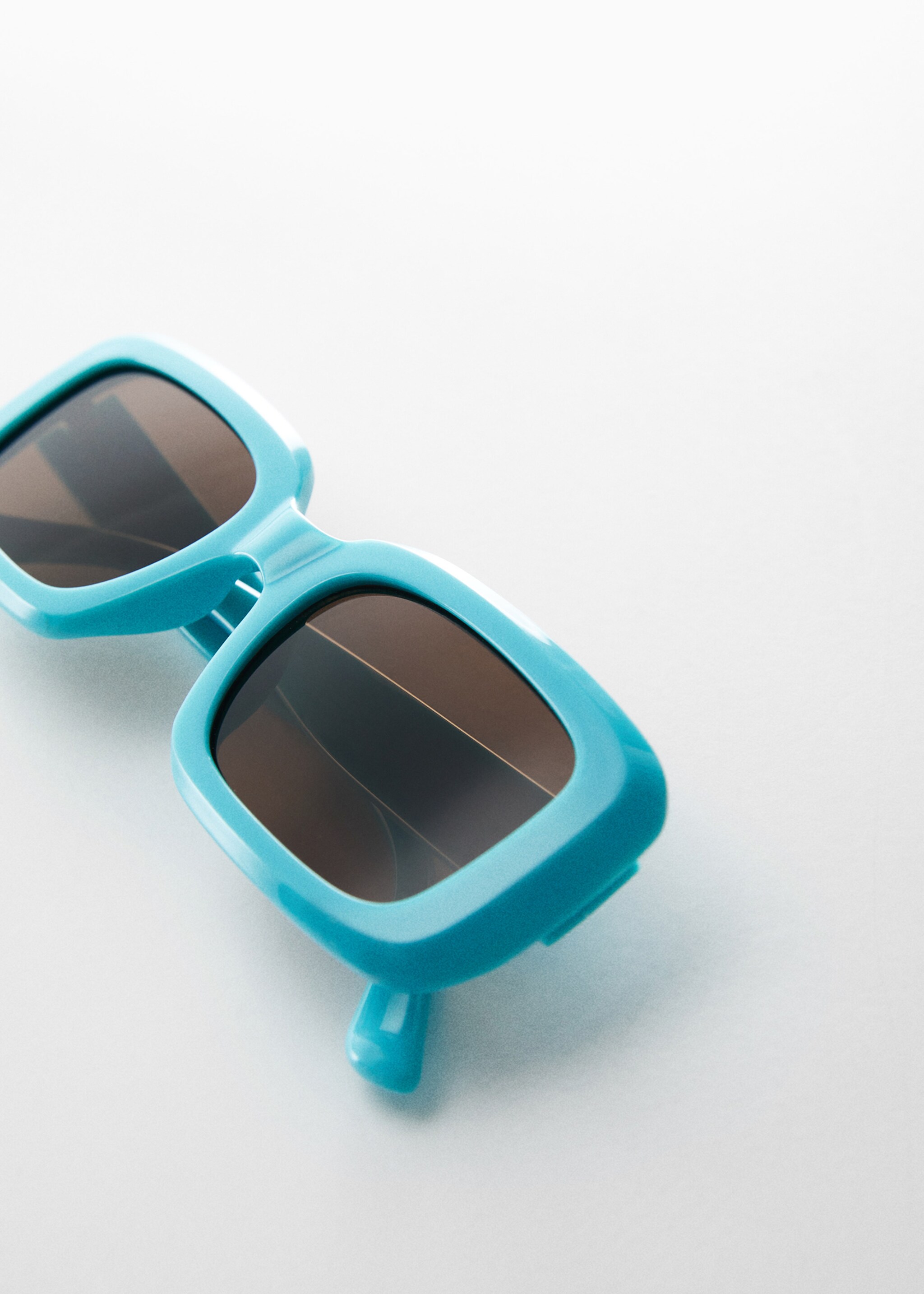 Rectangular sunglasses - Details of the article 5, Turquoise. Ref: 57062503-00.