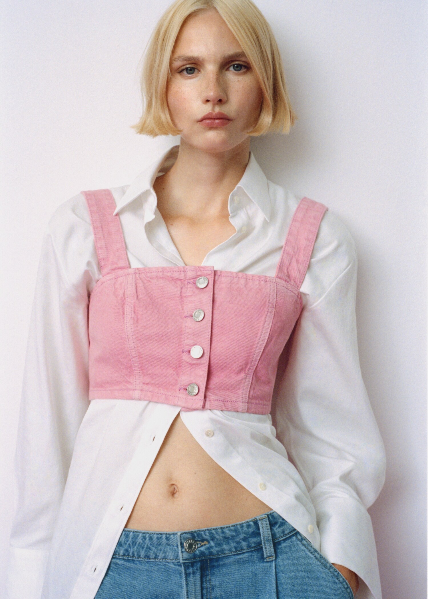 Denim crop top - Details of the article 6