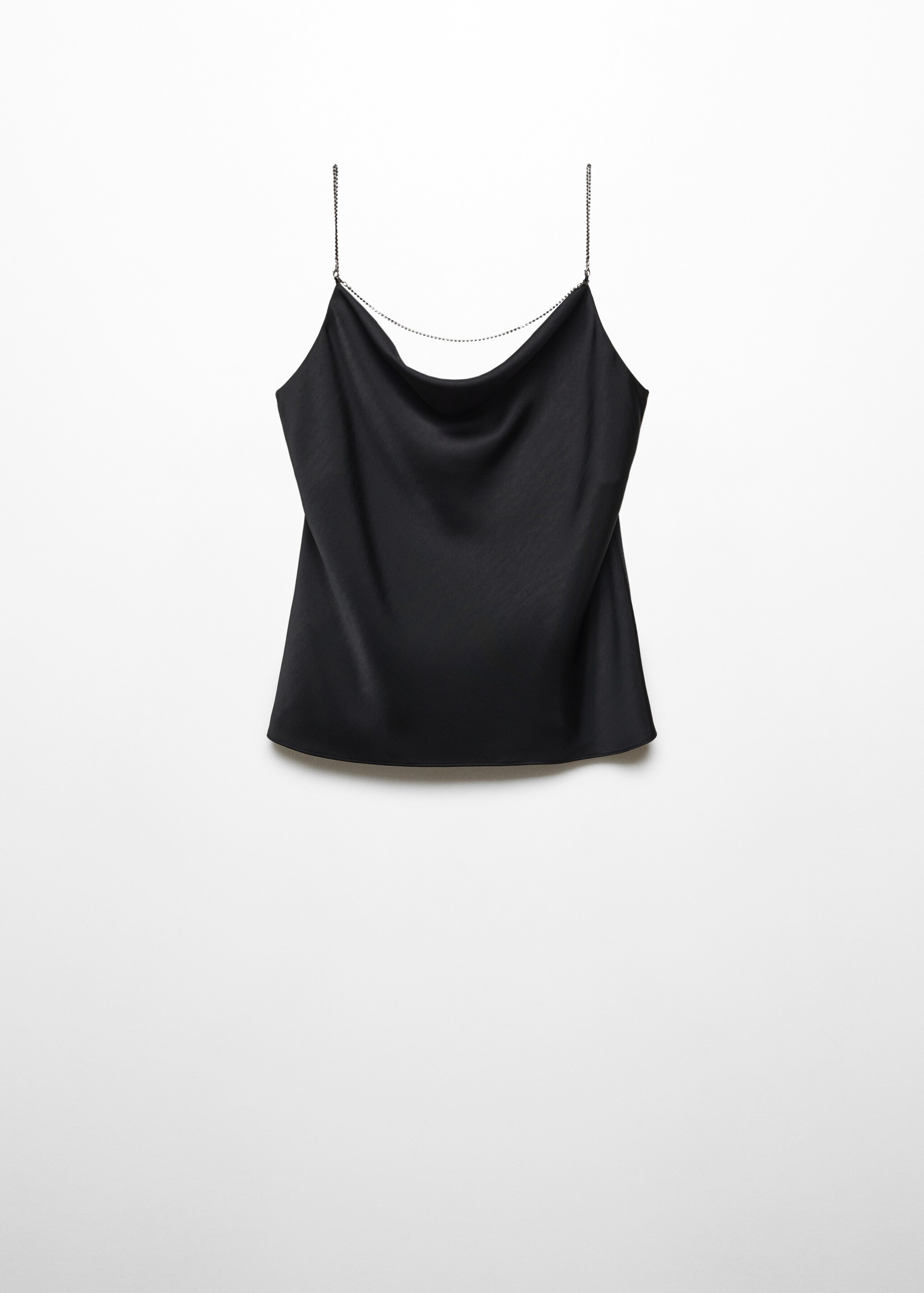 Draped neck satin top - Article without model