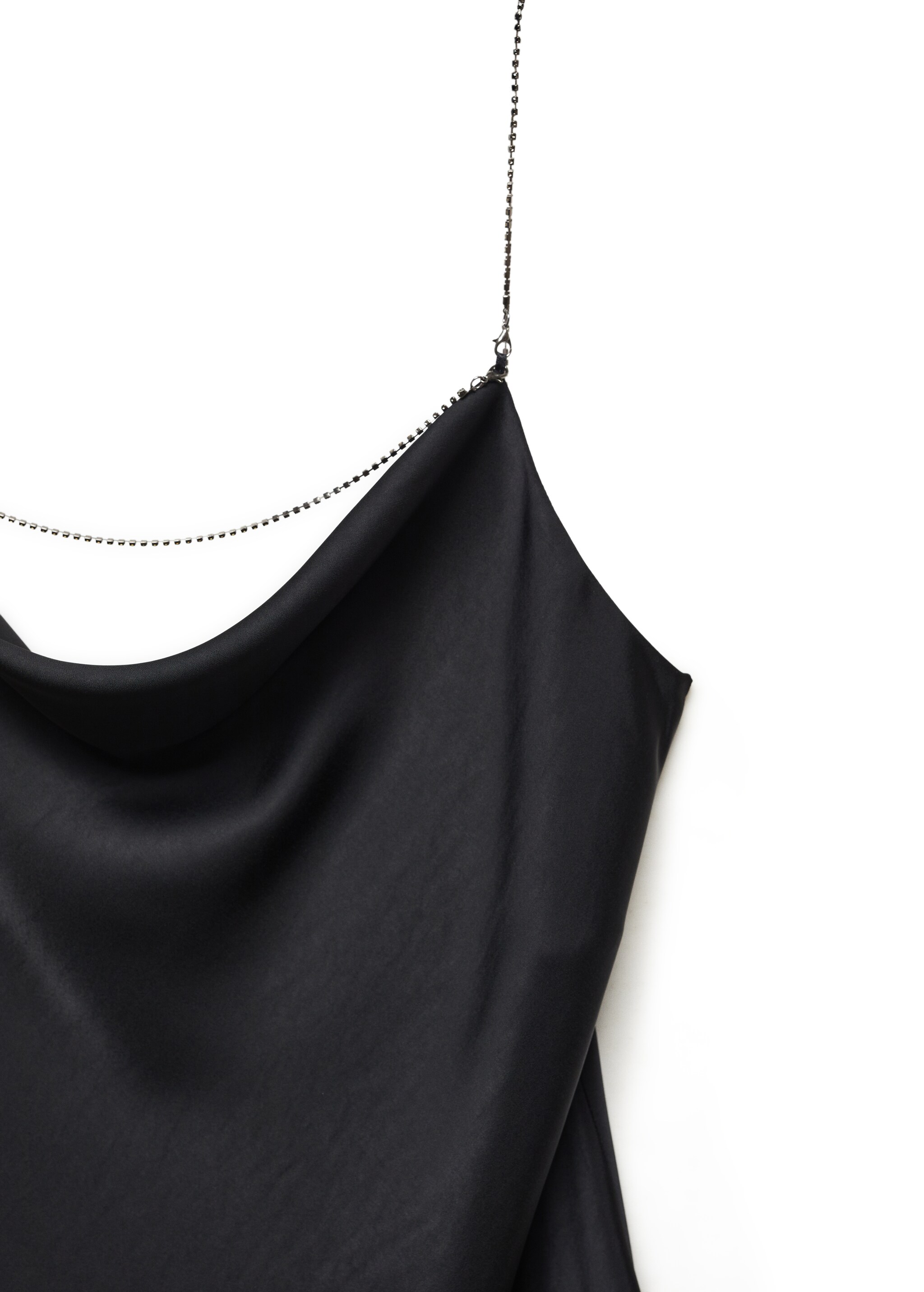 Draped neck satin top - Details of the article 8