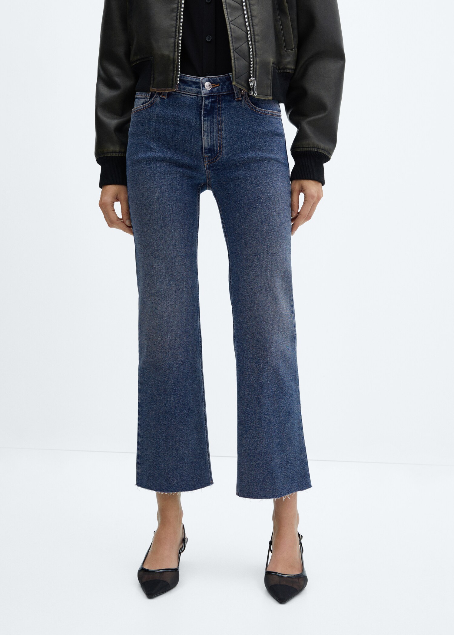 Sienna flare crop jean pantolon - Orta plan