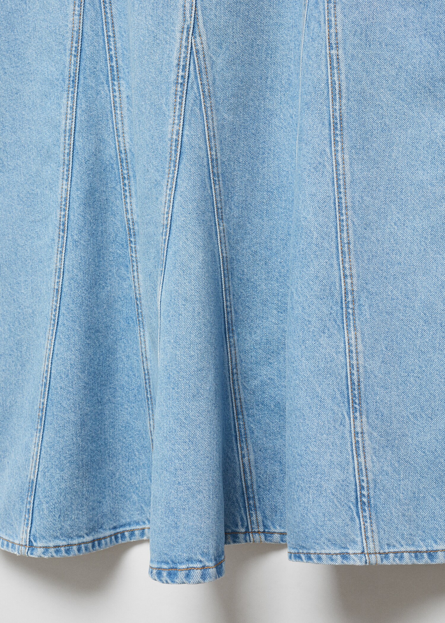 Jupe longue en jean coutures - Détail de l'article 8