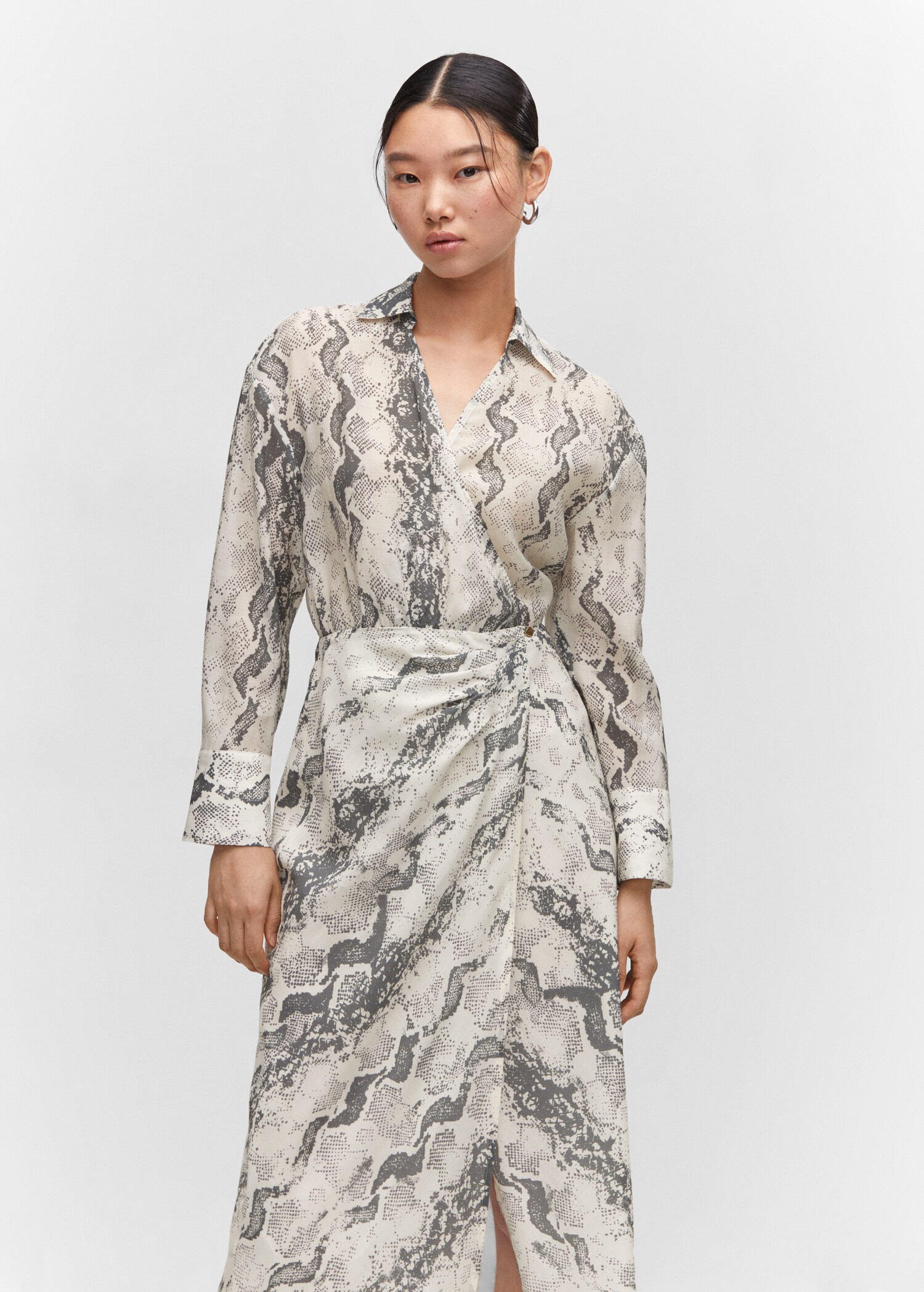 Robe Lyocell en imprimé serpent - Plan moyen