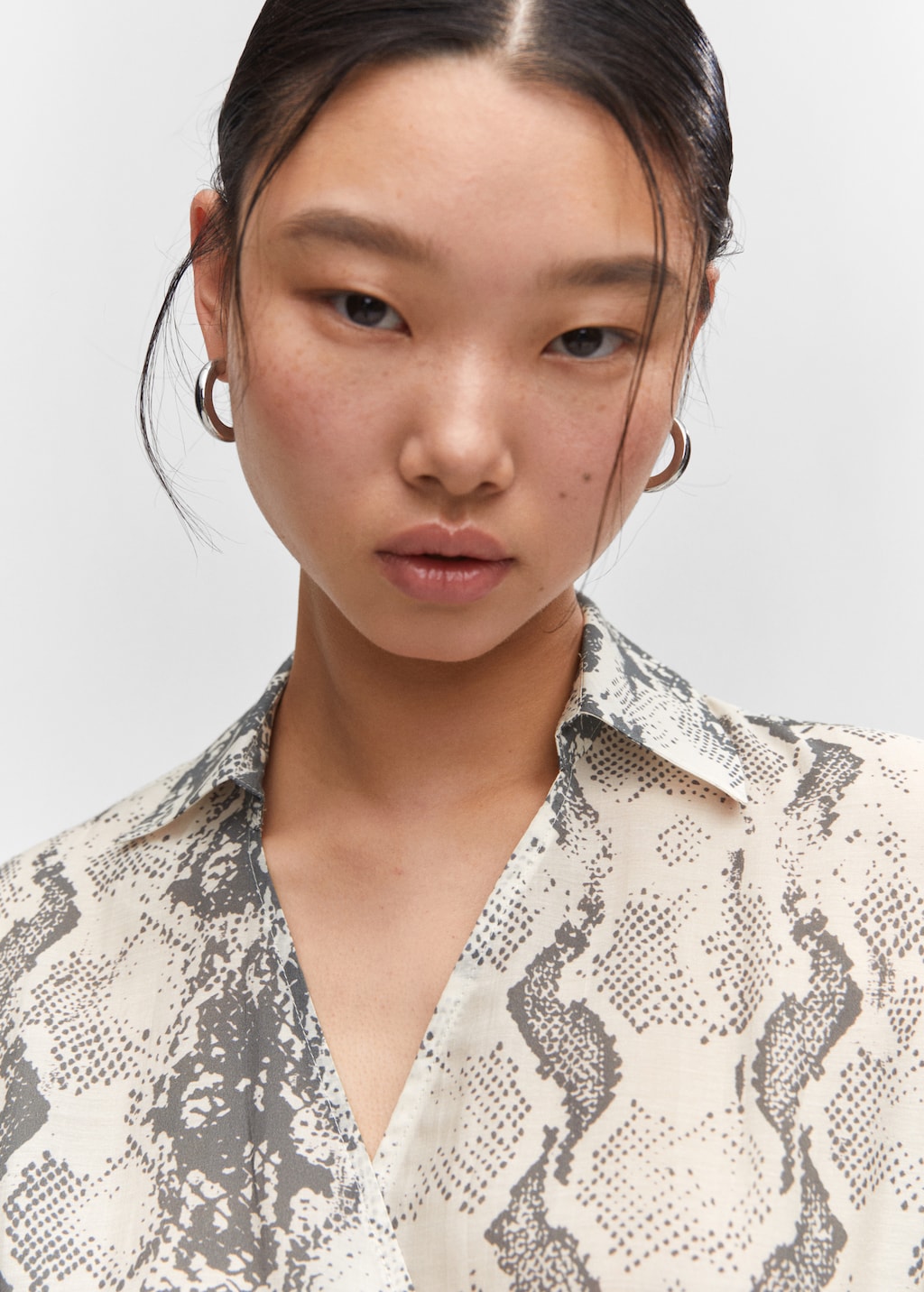 Mango snake print midi dress best sale