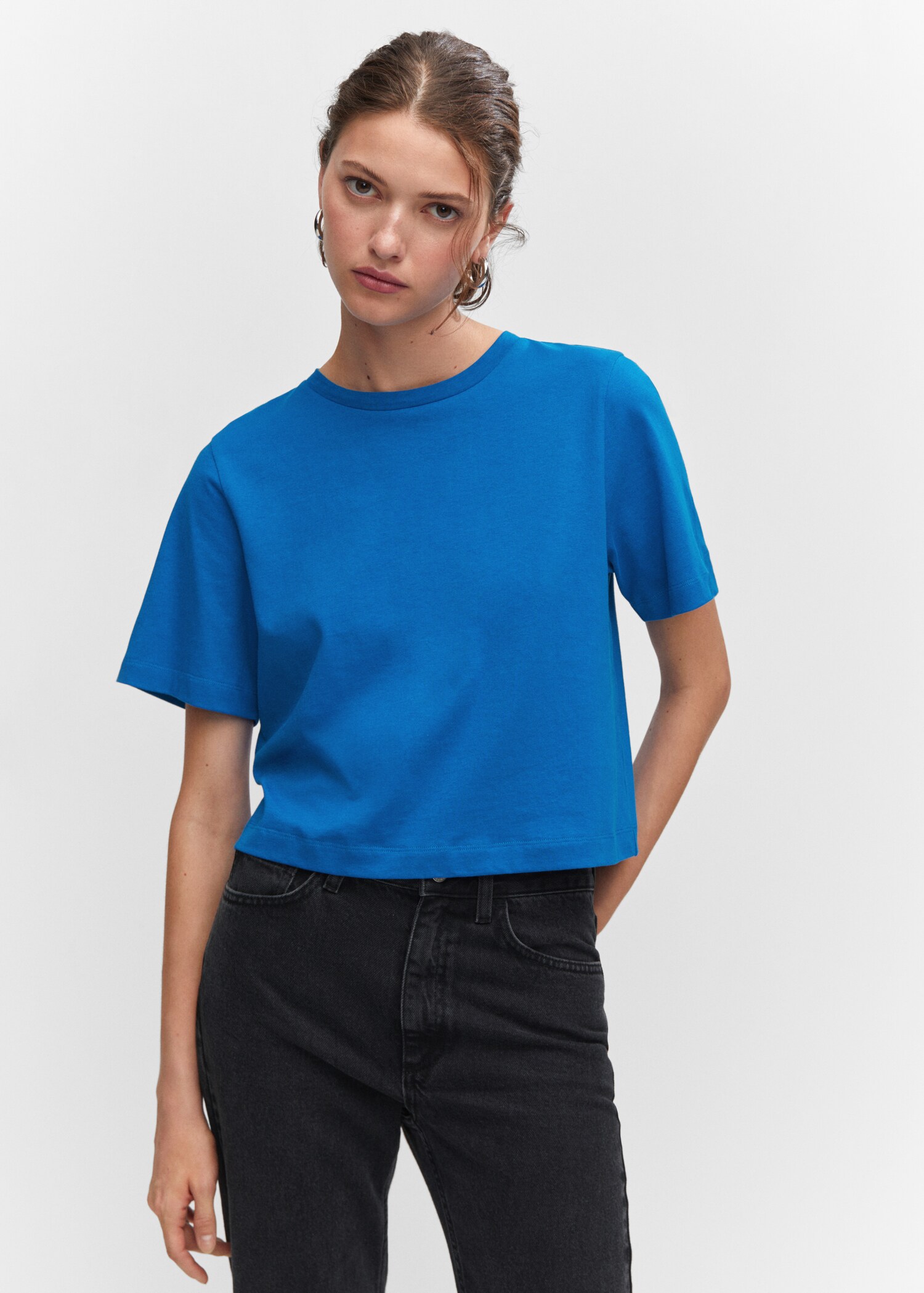 Short-sleeved cotton t-shirt - Medium plane