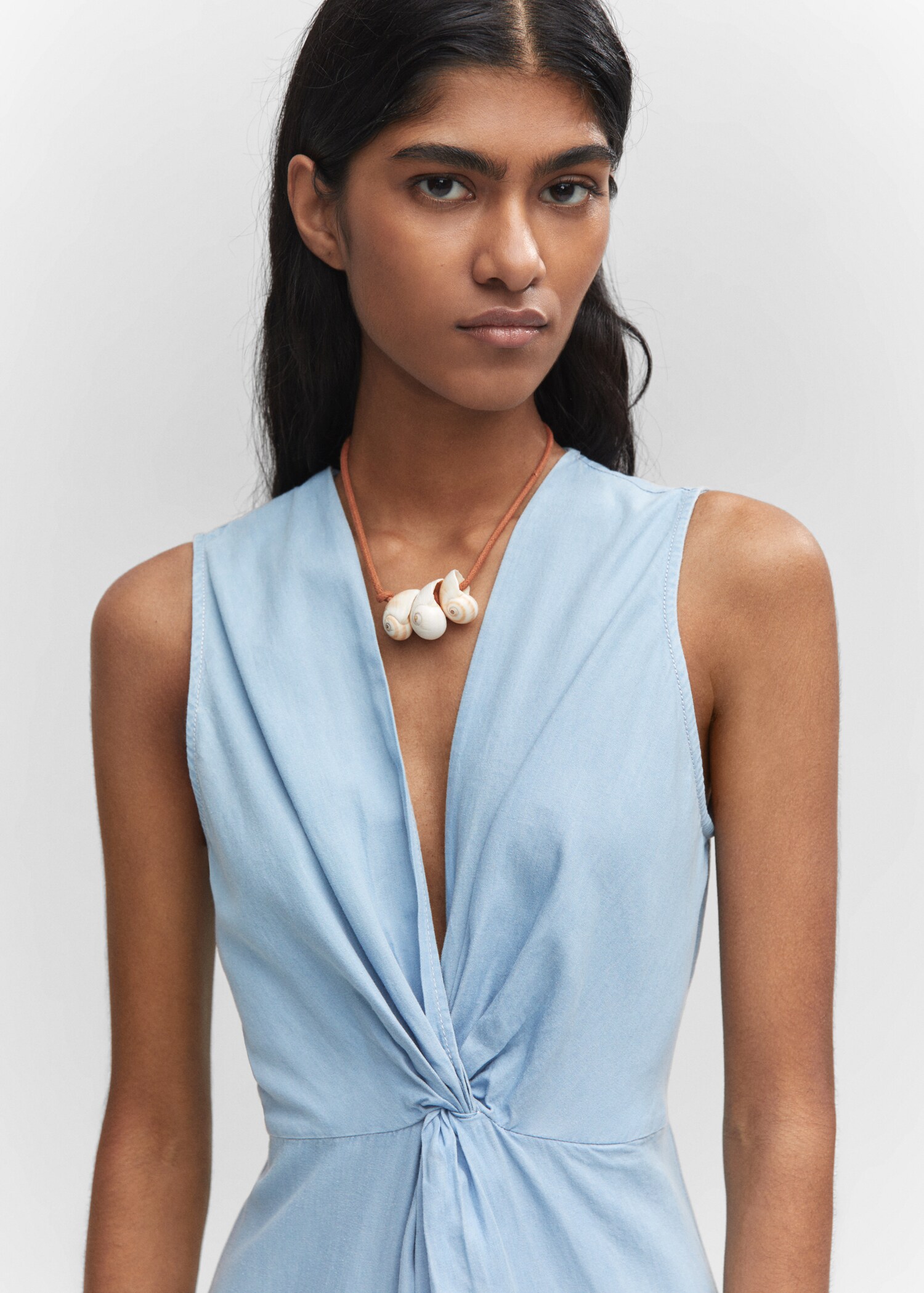 Midi-dress with knot detail - Details of the article 1