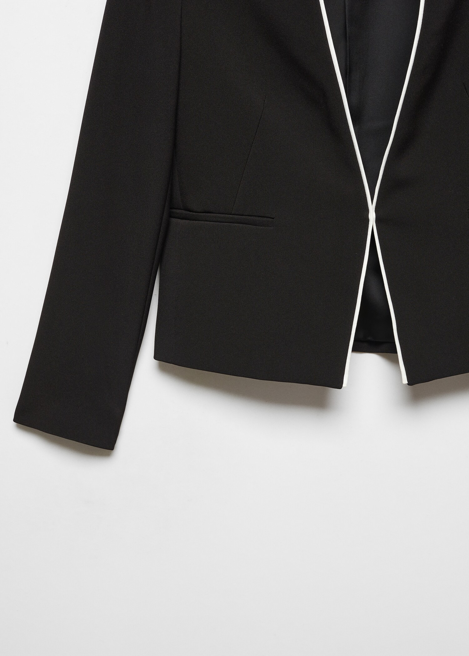 Contrasting trims blazer - Details of the article 8